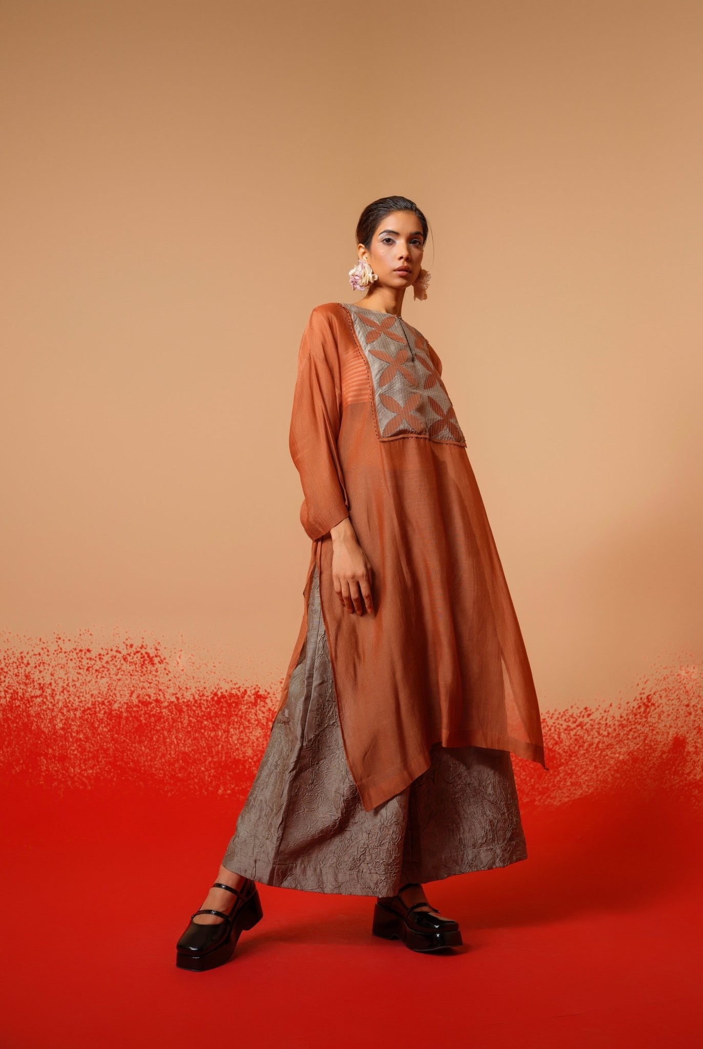 Pebble Tunic - Peach - CiceroniKurta, Everyday WearStoique