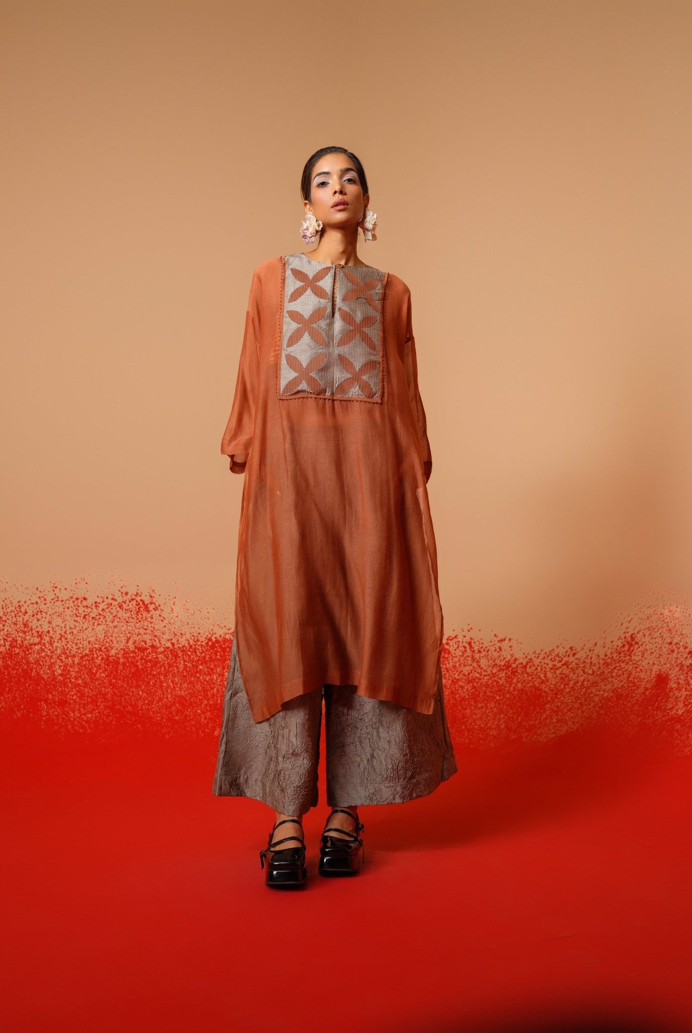 Pebble Tunic - Peach - CiceroniKurta, Everyday WearStoique
