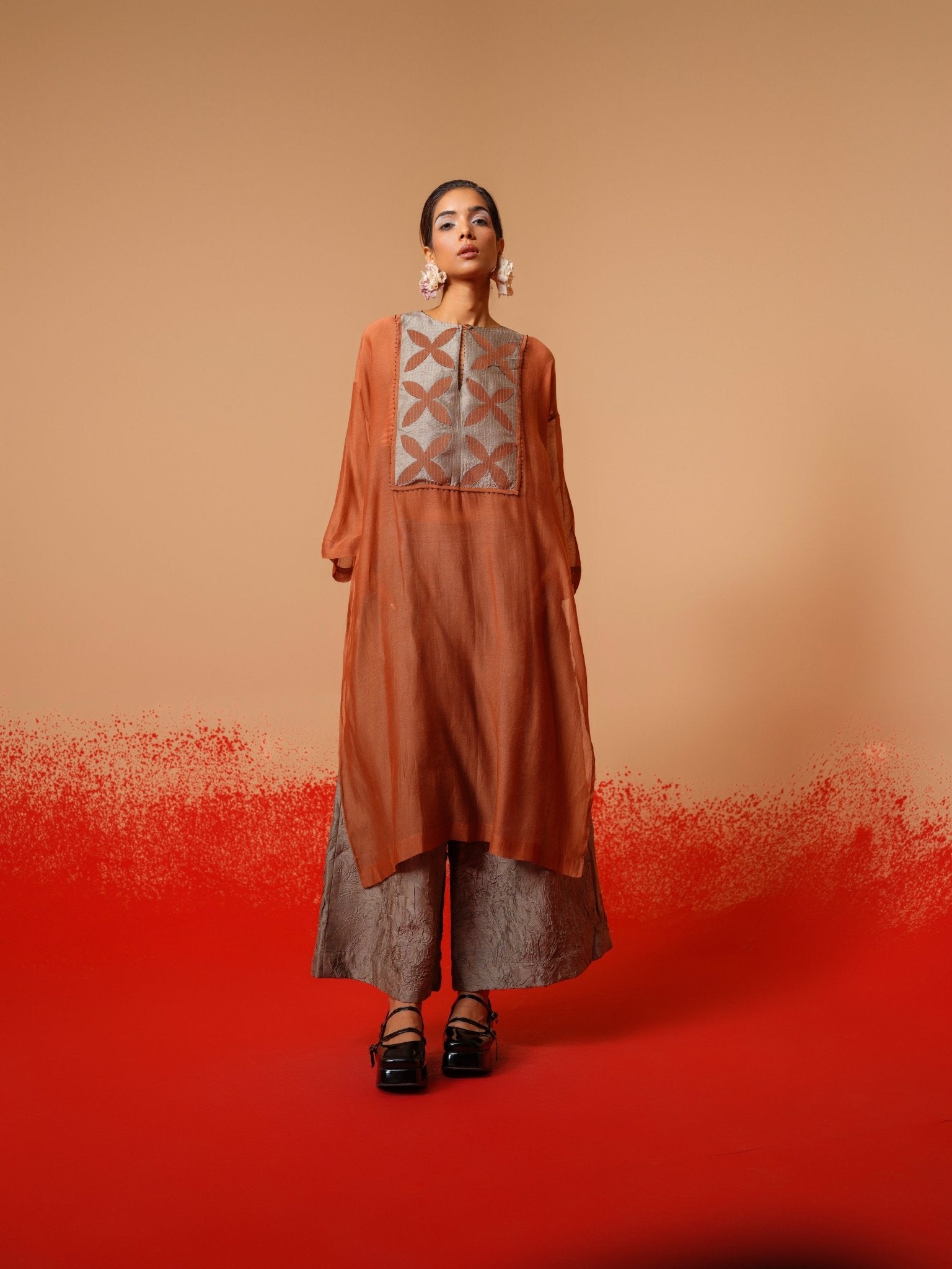 Pebble Tunic - Peach - CiceroniKurta, Everyday WearStoique