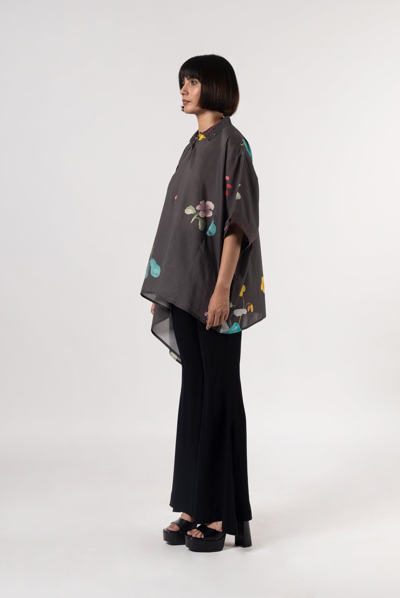 Pedru Charcoal Shirt - CiceroniWomen ShirtsShades of India