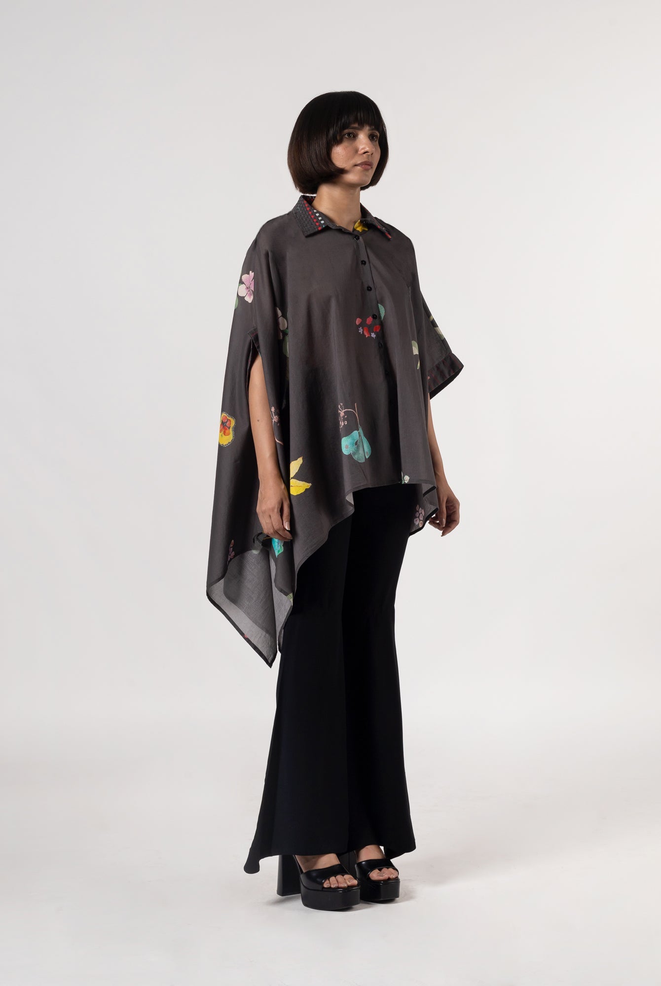 Pedru Charcoal Shirt - CiceroniWomen ShirtsShades of India