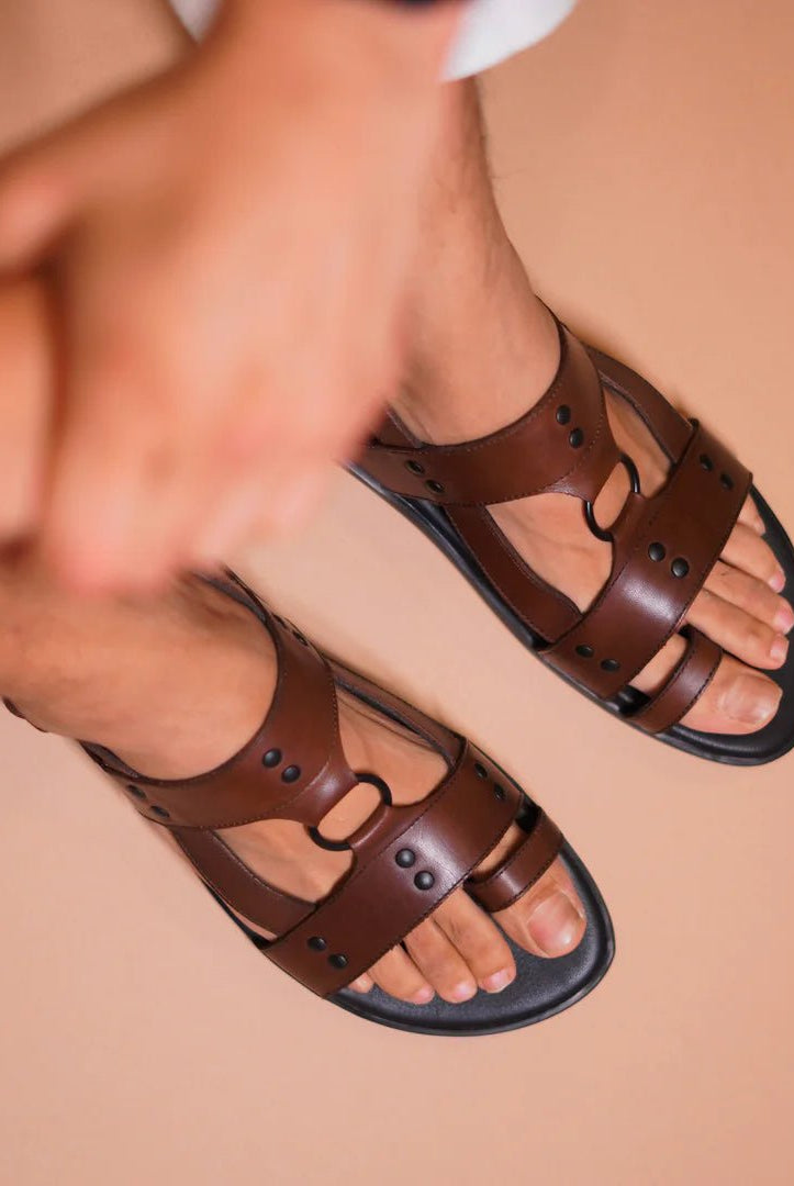 Pelle Lusso Marrone - CiceroniSandalsdmodot