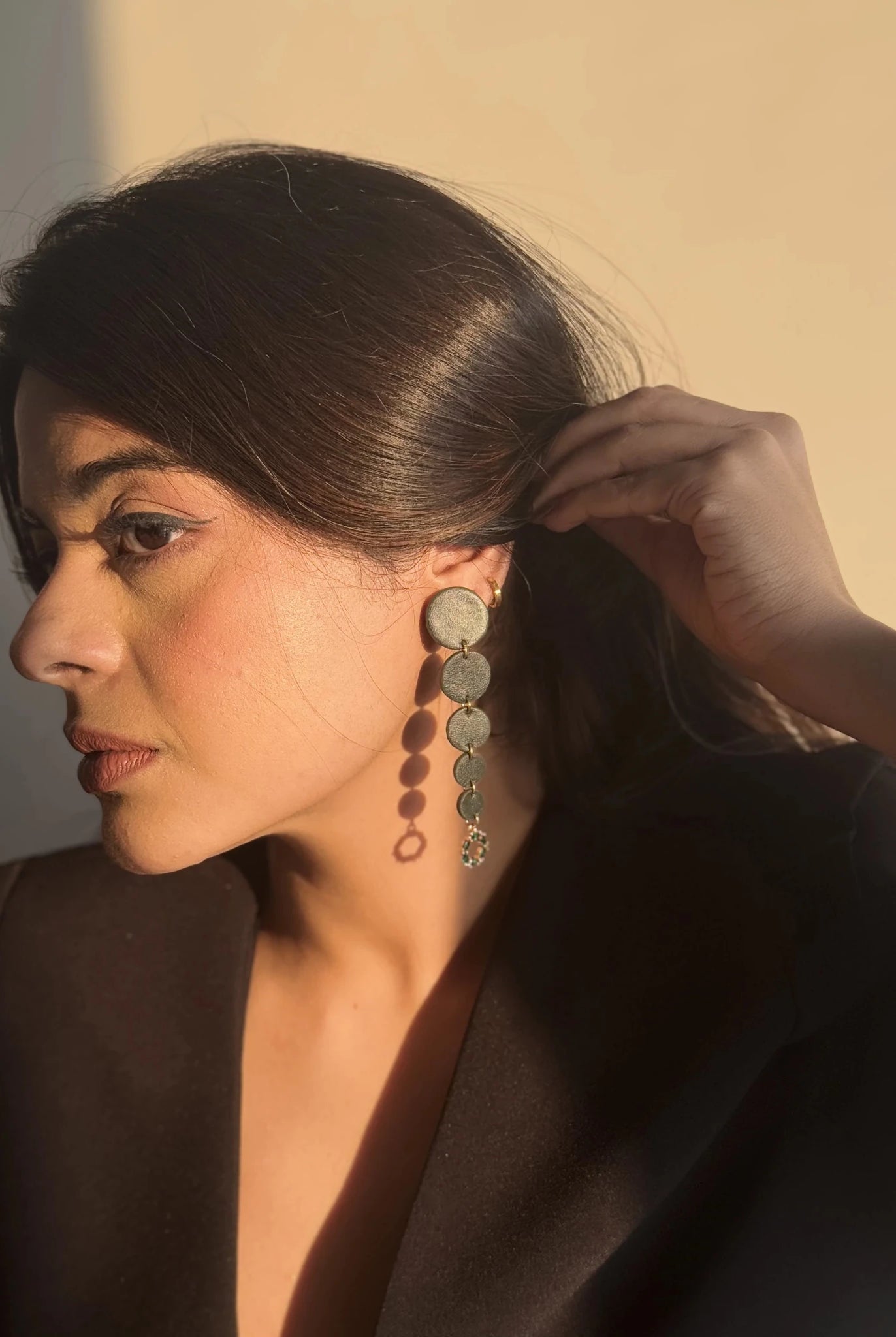 Peridot Danglers - CiceroniEarringsNoupelle