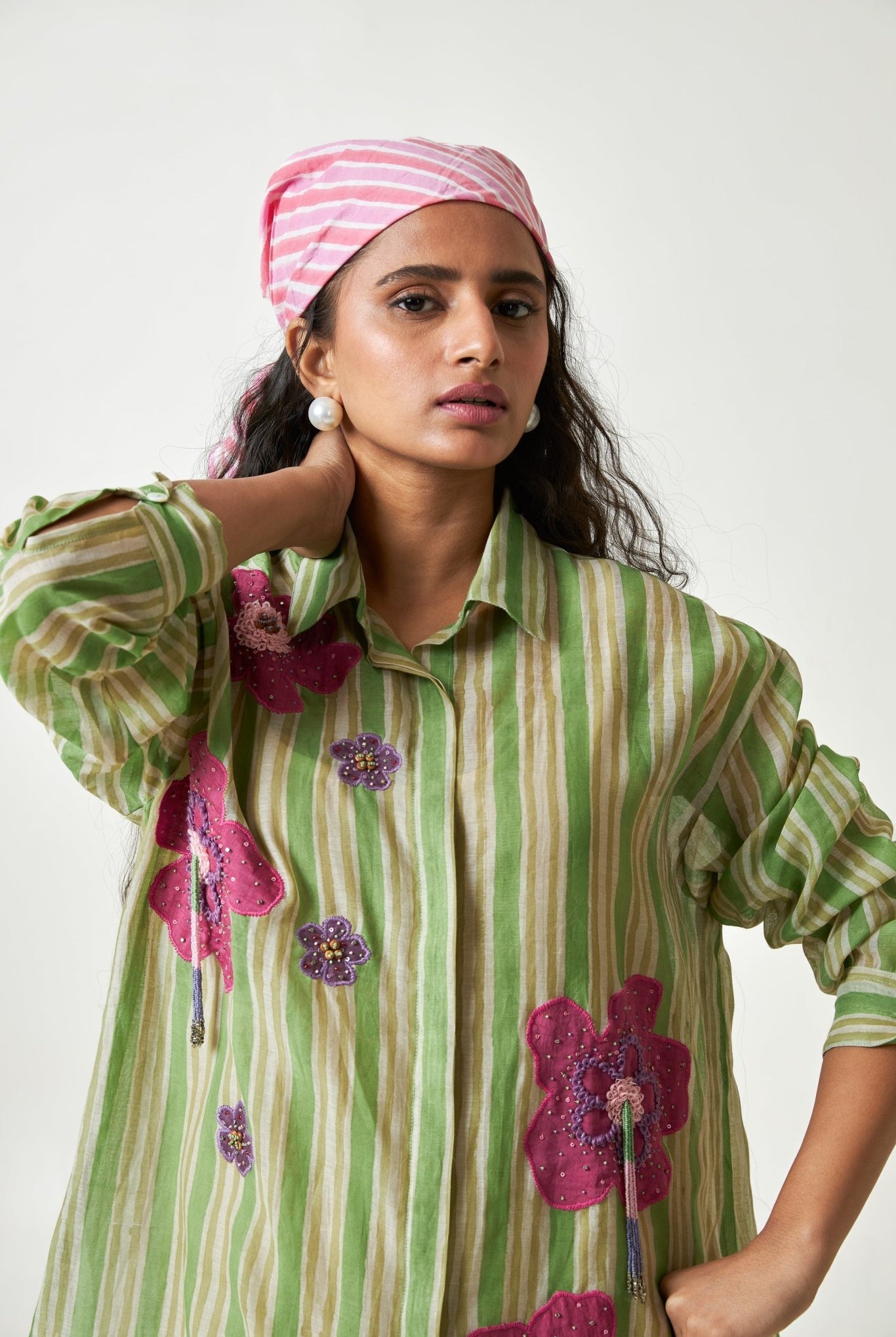 Petal Haze Block Printed Co-ord Set - CiceroniCo-ord SetPants and Pajamas