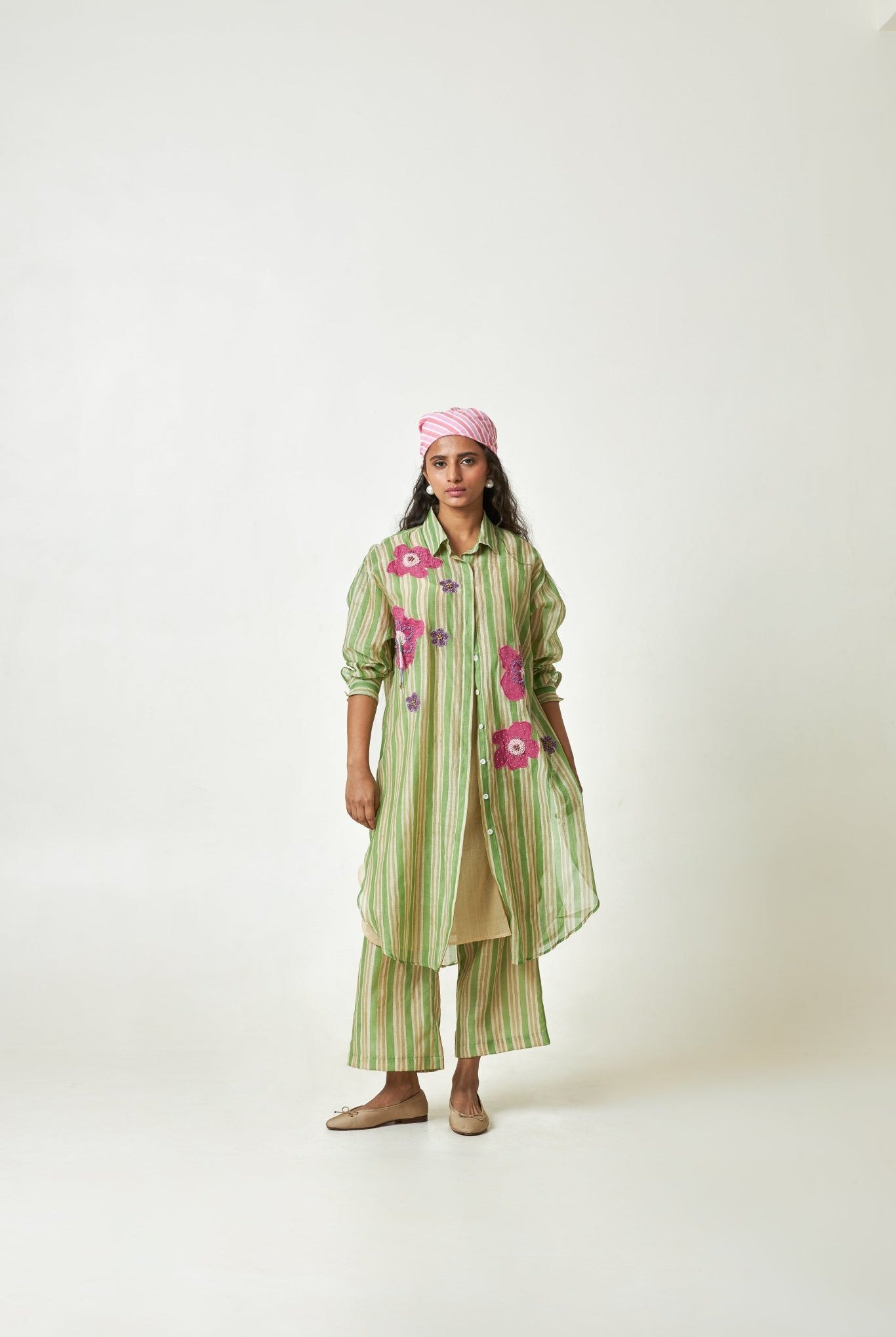 Petal Haze Block Printed Co-ord Set - CiceroniCo-ord SetPants and Pajamas