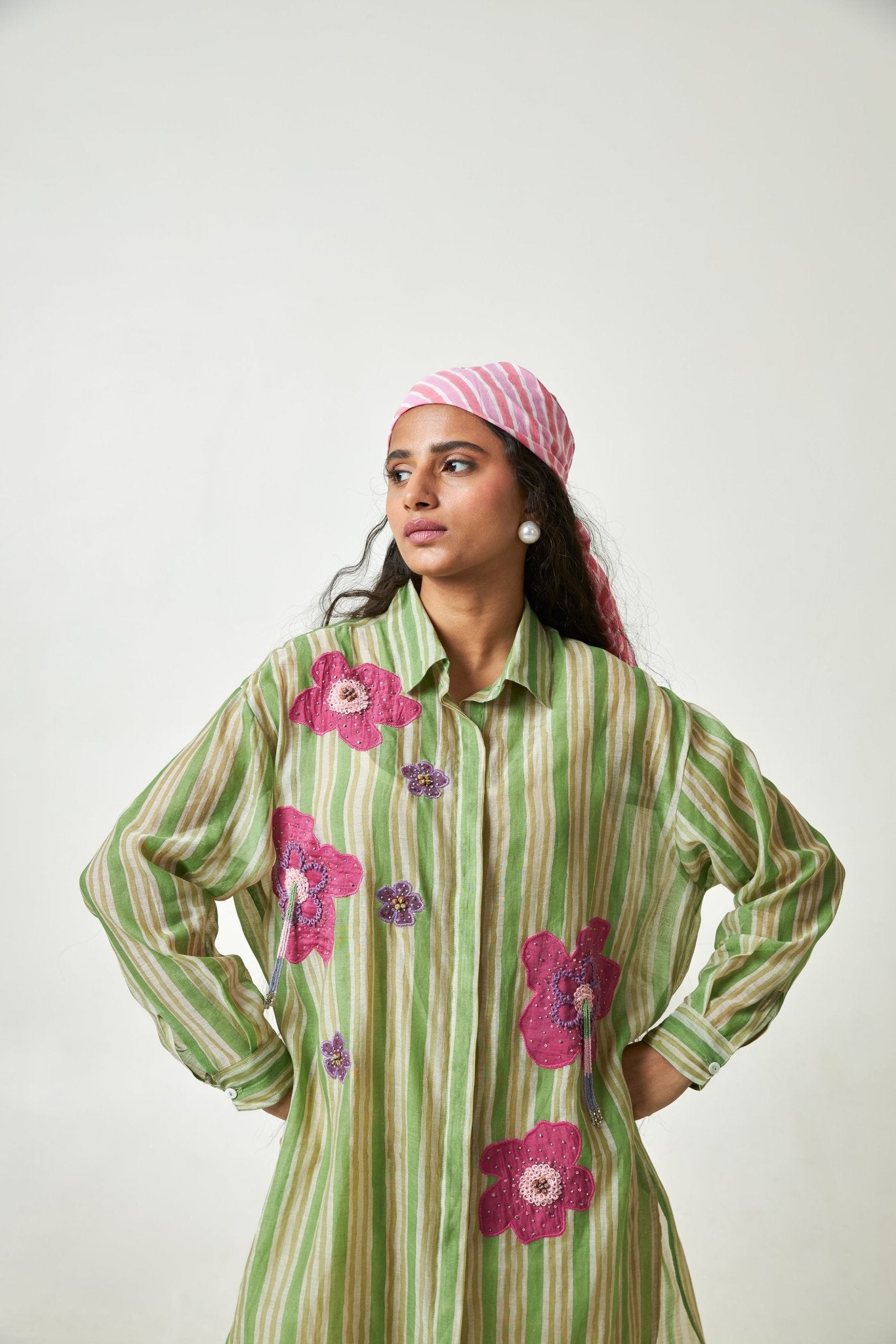 Petal Haze Block Printed Co-ord Set - CiceroniCo-ord SetPants and Pajamas