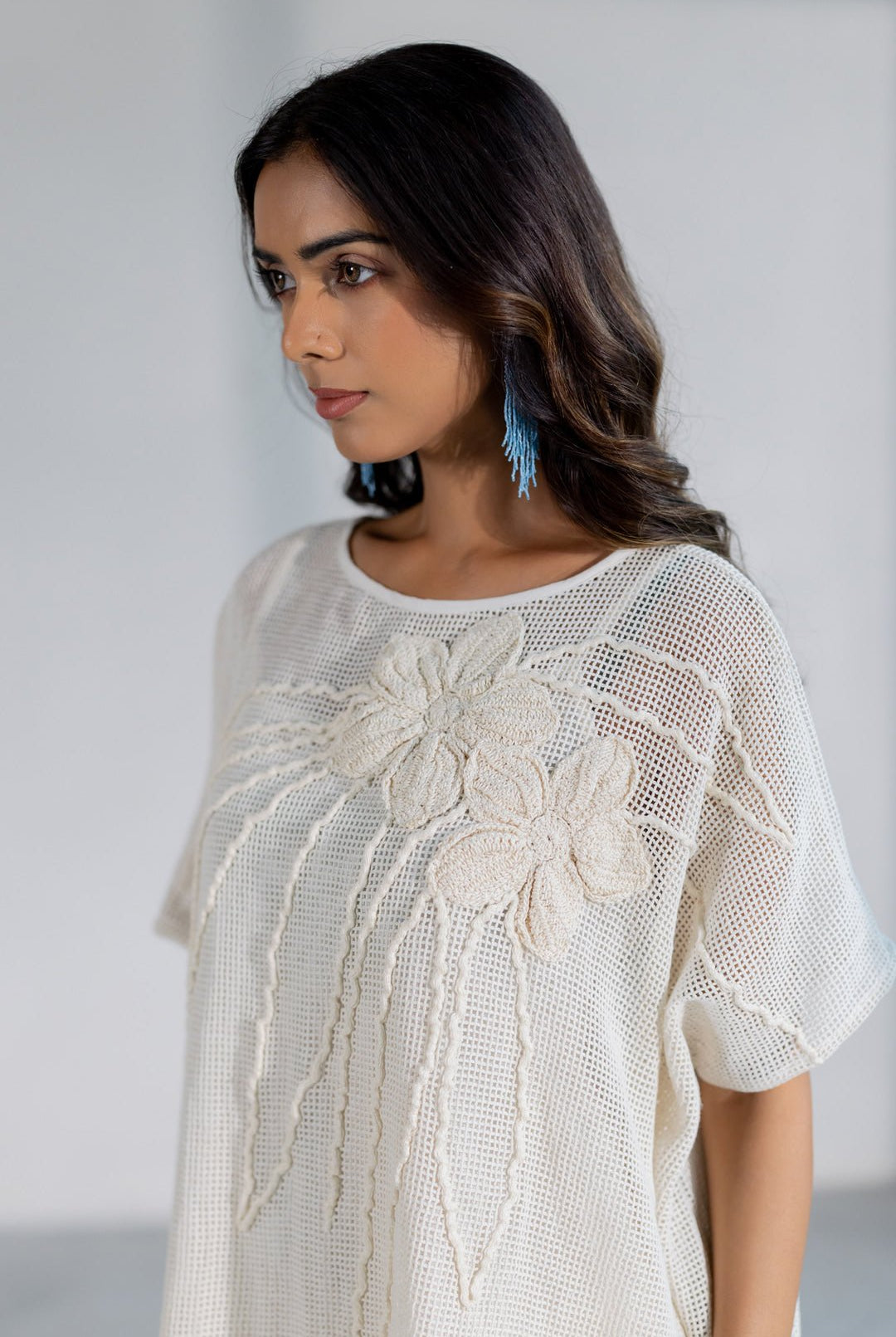Petalwork Mesh Top - CiceroniTopsSilai Studio
