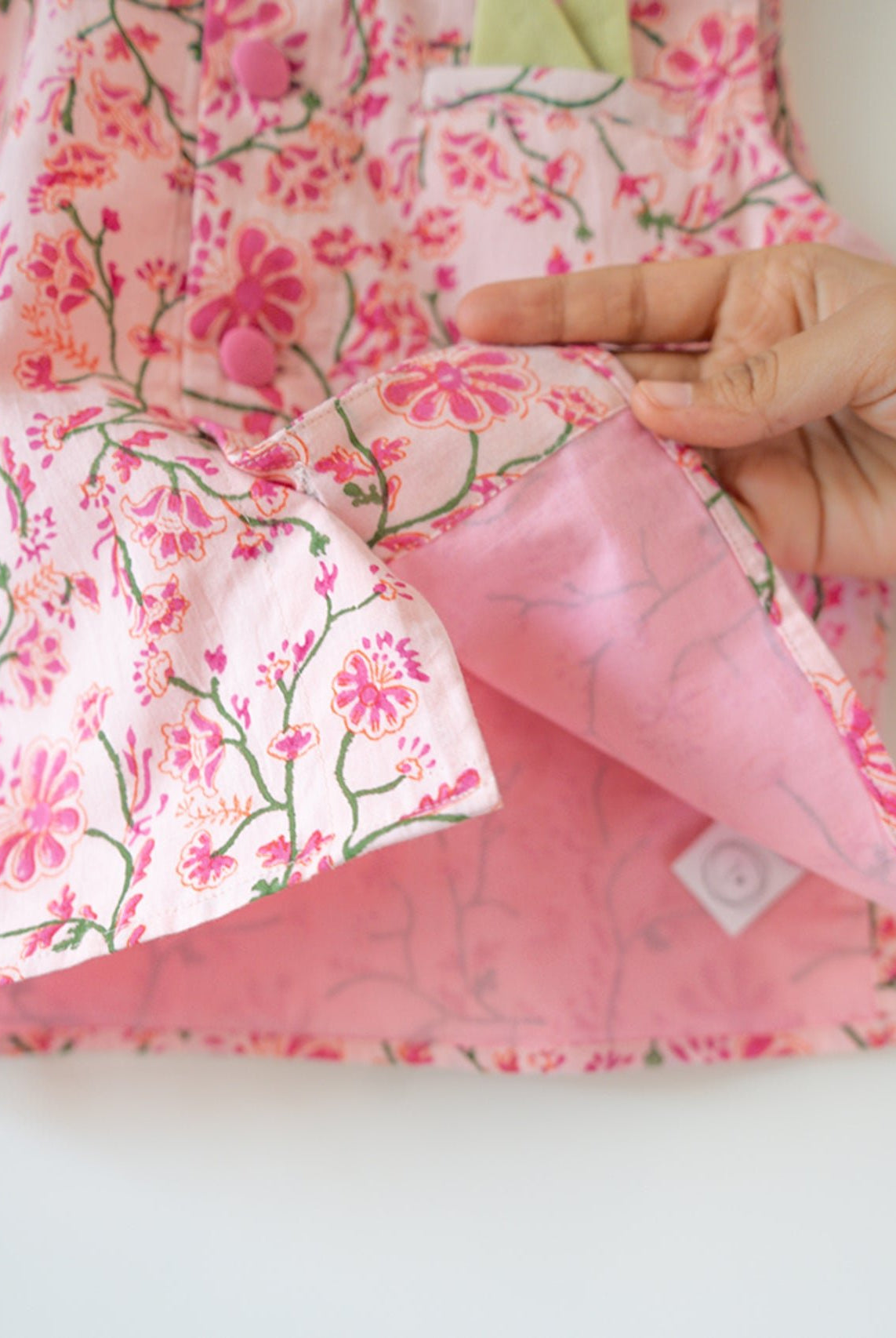 Phool Cotton Pink Floral Bandi - CiceroniJacketsLove The World Today