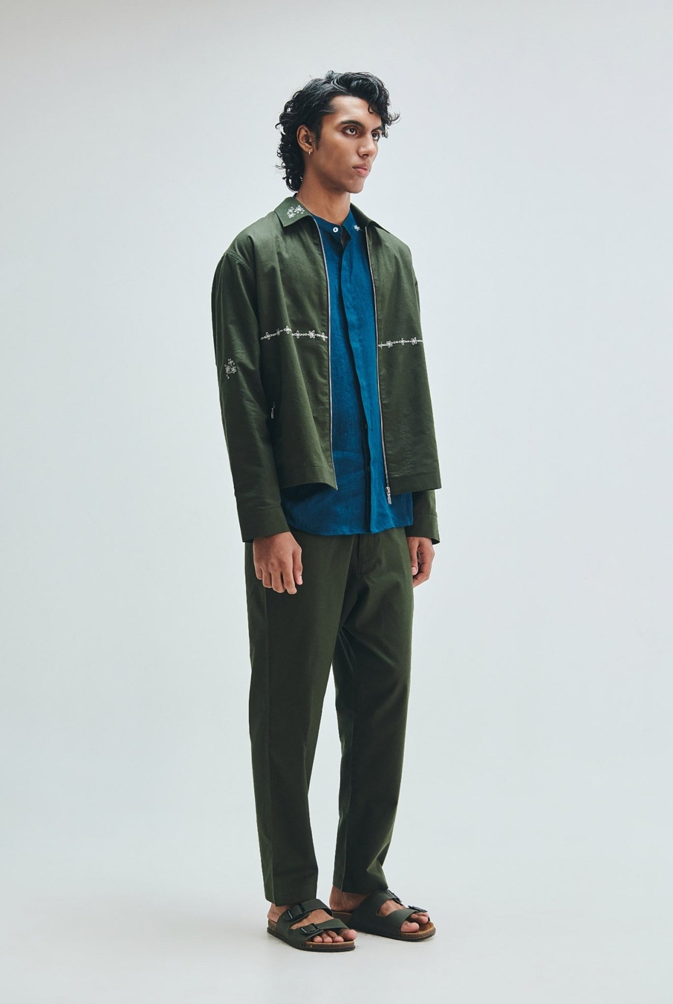 Pine Co-Linen Men's Track Jacket - CiceroniTrack JacketSaphed