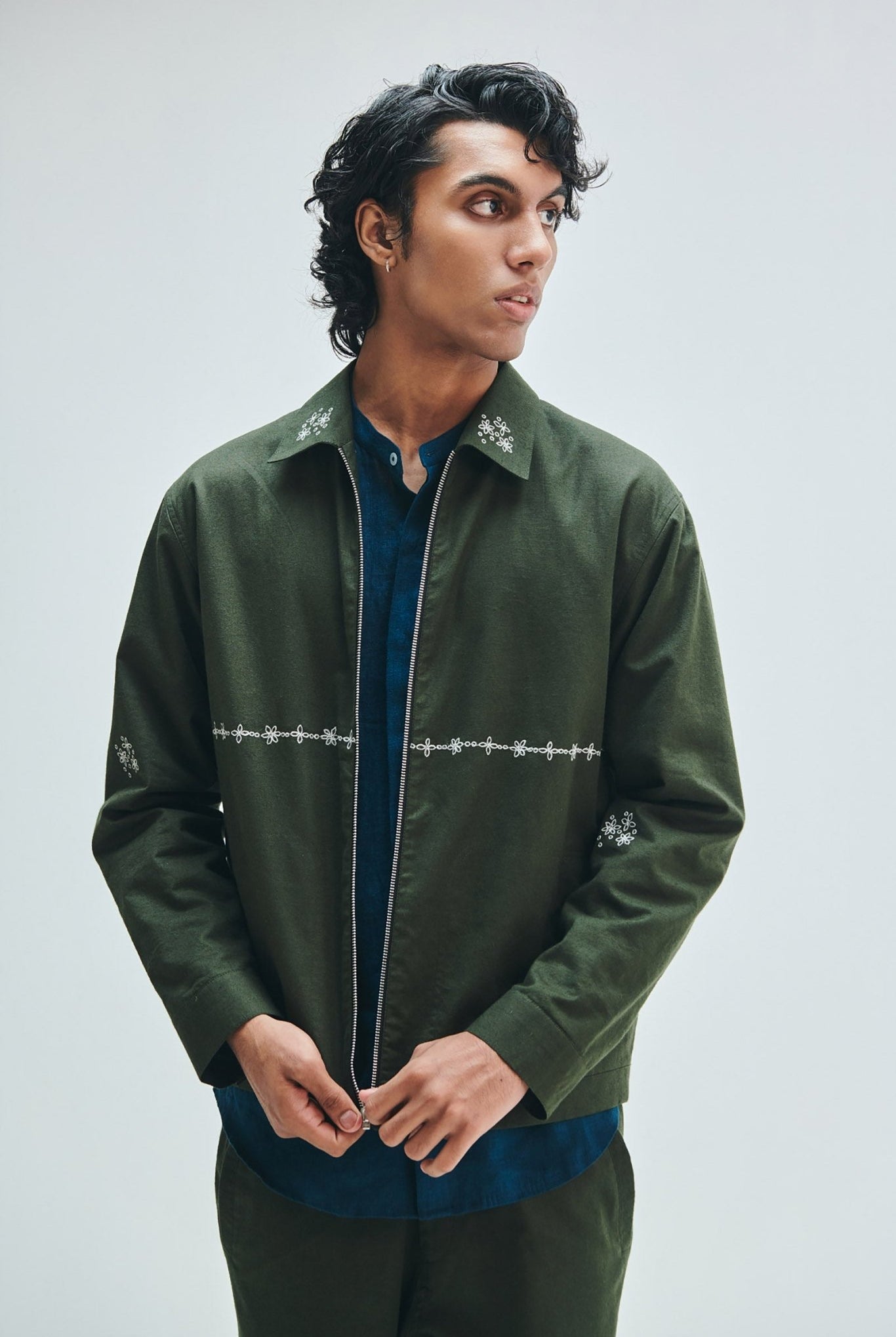 Pine Co-Linen Men's Track Jacket - CiceroniTrack JacketSaphed