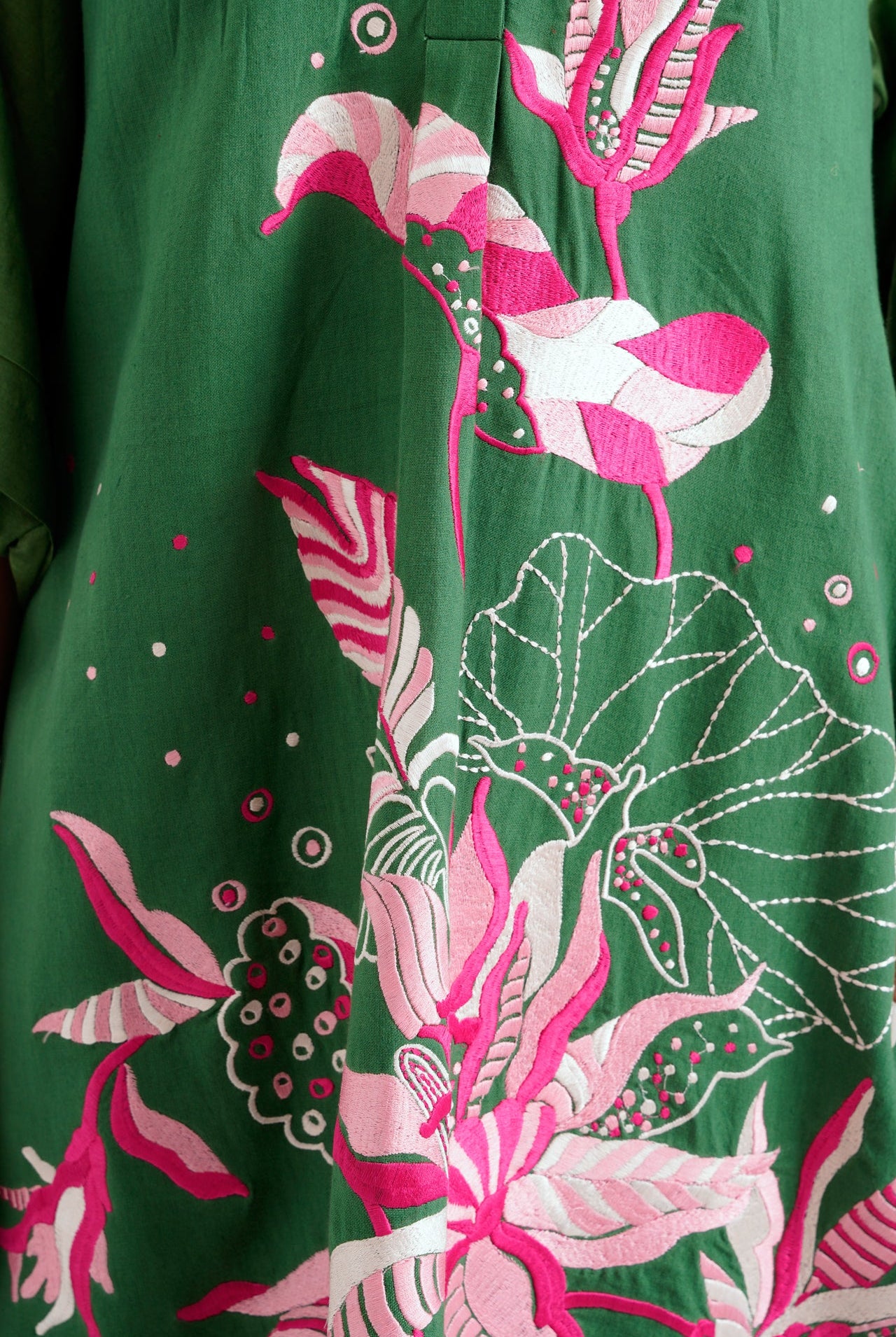 Pine Green Suvi Set - Embroidered Tunic + Pants - CiceroniKurta SetMadder Much