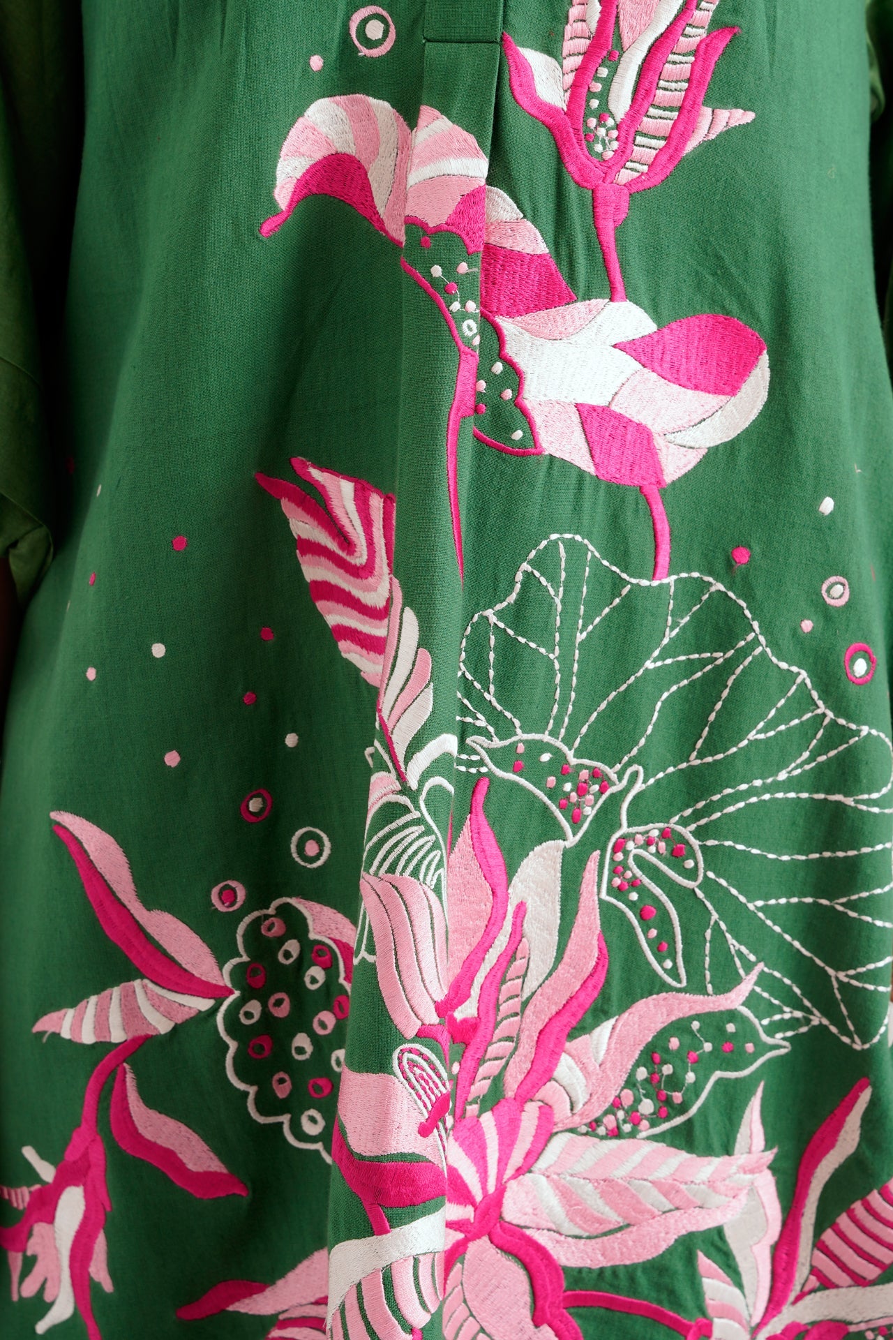 Pine Green Suvi Set - Embroidered Tunic + Pants - CiceroniKurta SetMadder Much