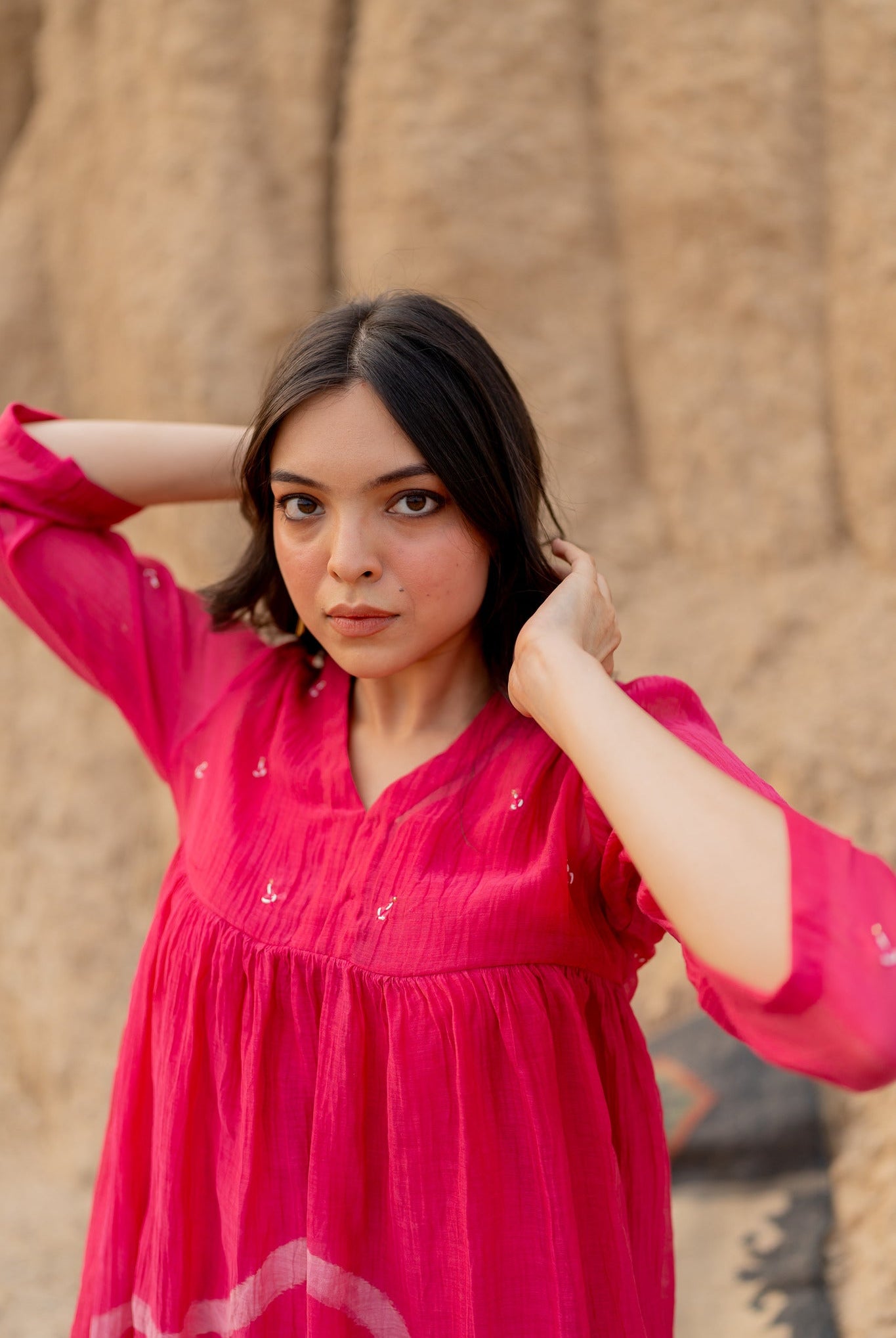 Pink Arazi Dress - CiceroniDressesNirjara