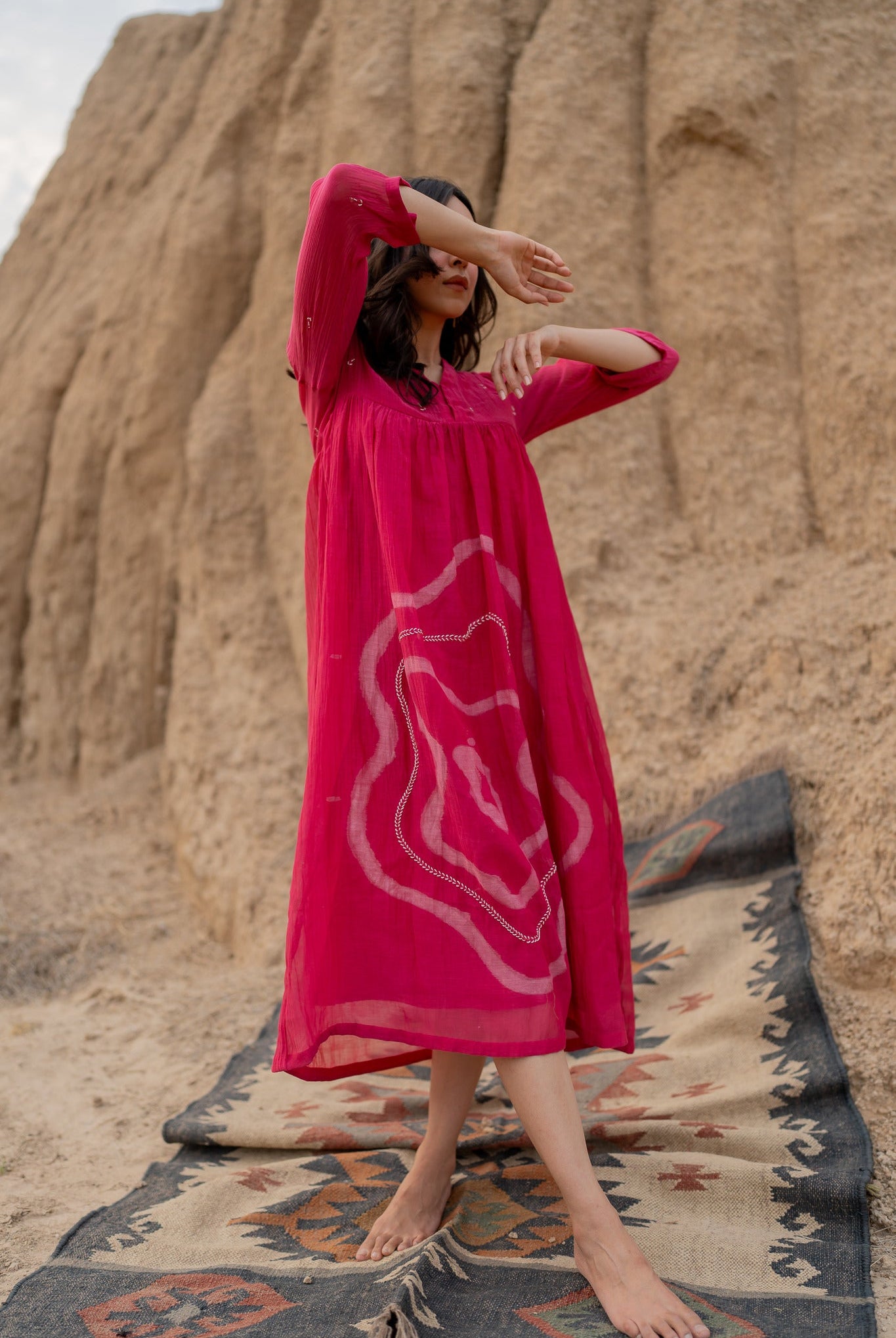 Pink Arazi Dress - CiceroniDressesNirjara