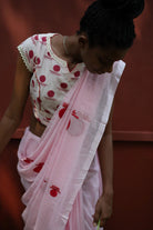 Pink Bindi Saree - Linen - CiceroniSareePrathaa