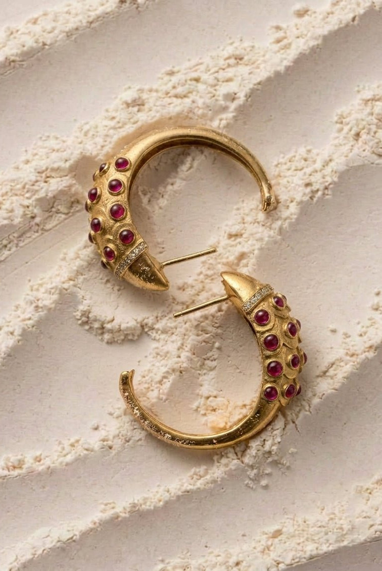 Pink Fish Hoops - CiceroniEarringUnbent