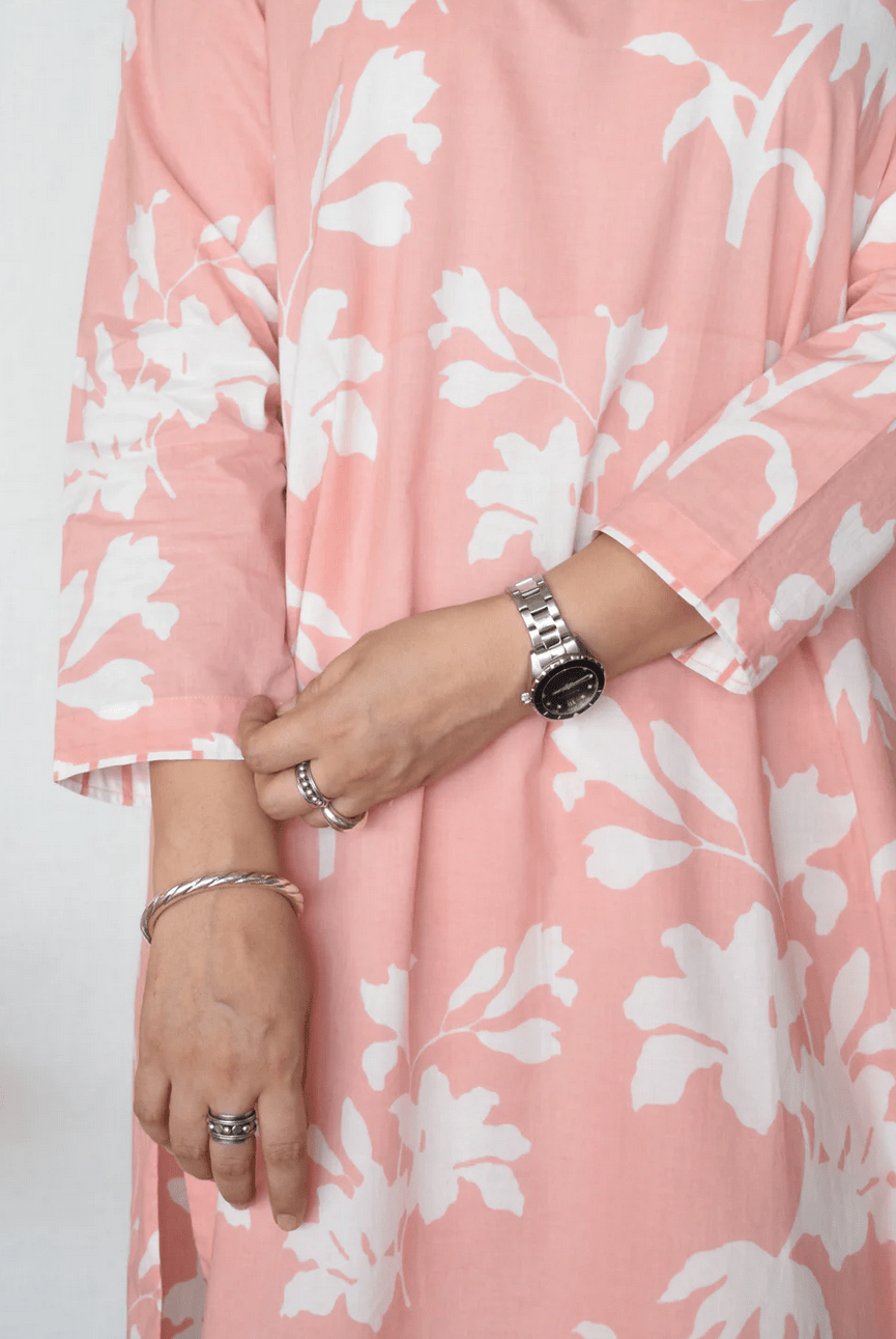 Pink Floral Co - ord Set - CiceroniKurta Set, Everyday WearHouse of Moxa