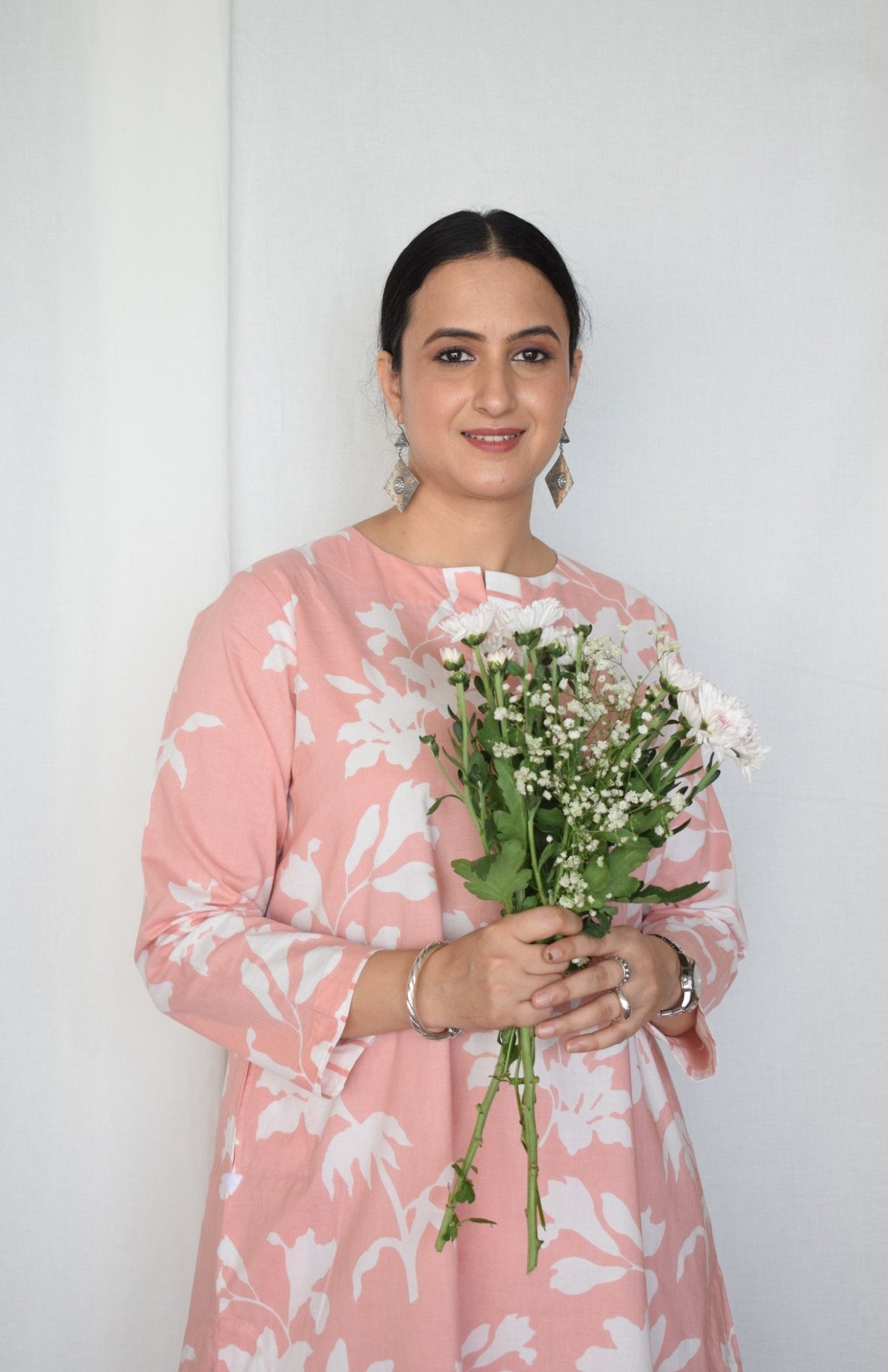 Pink Floral Co - ord Set - CiceroniKurta Set, Everyday WearHouse of Moxa