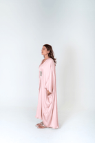 Pink - Green Braided Long Kaftan - RTS - CiceroniKaftanNeora by NC