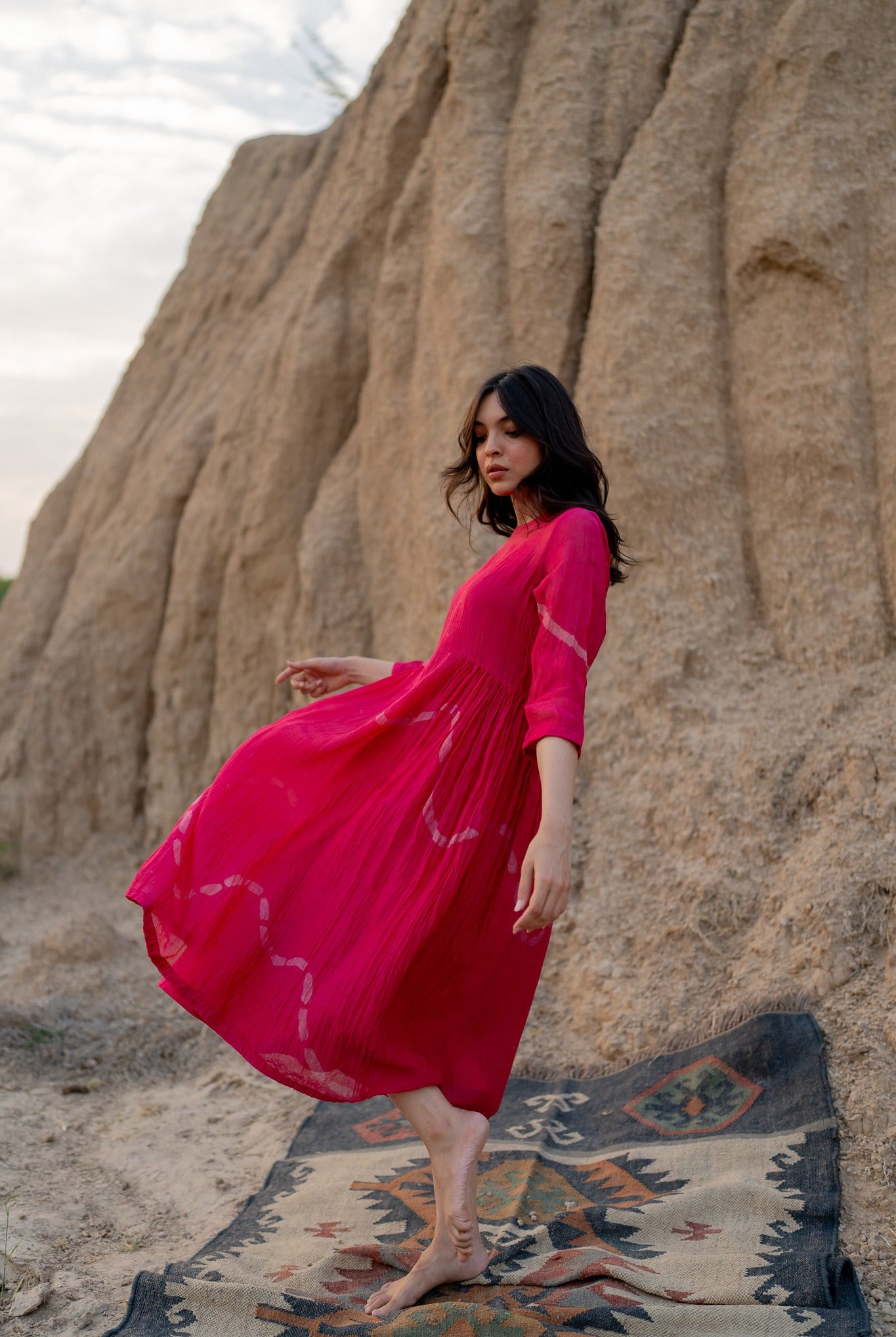 Pink Ruzgar Dress - CiceroniDressesNirjara