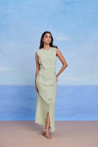 Pista Linen Drape Dress - CiceroniDressesSaphed