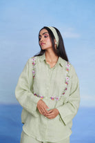 Pista Linen Oversized Flared Shirt - CiceroniShirtsSaphed