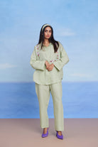 Pista Linen Pleated Pants - CiceroniPantsSaphed