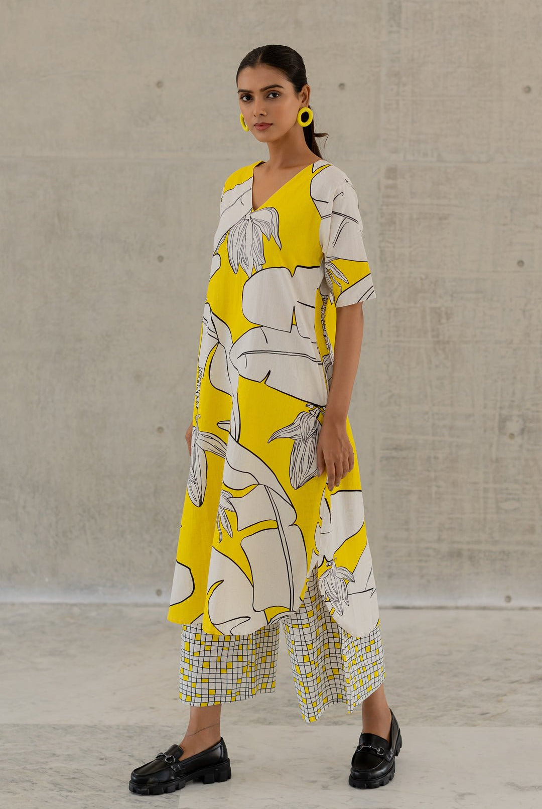 Plantain Orchard Kurta and Checks Palazzo Set - RTS - CiceroniKurta Set, Everyday WearSilai Studio