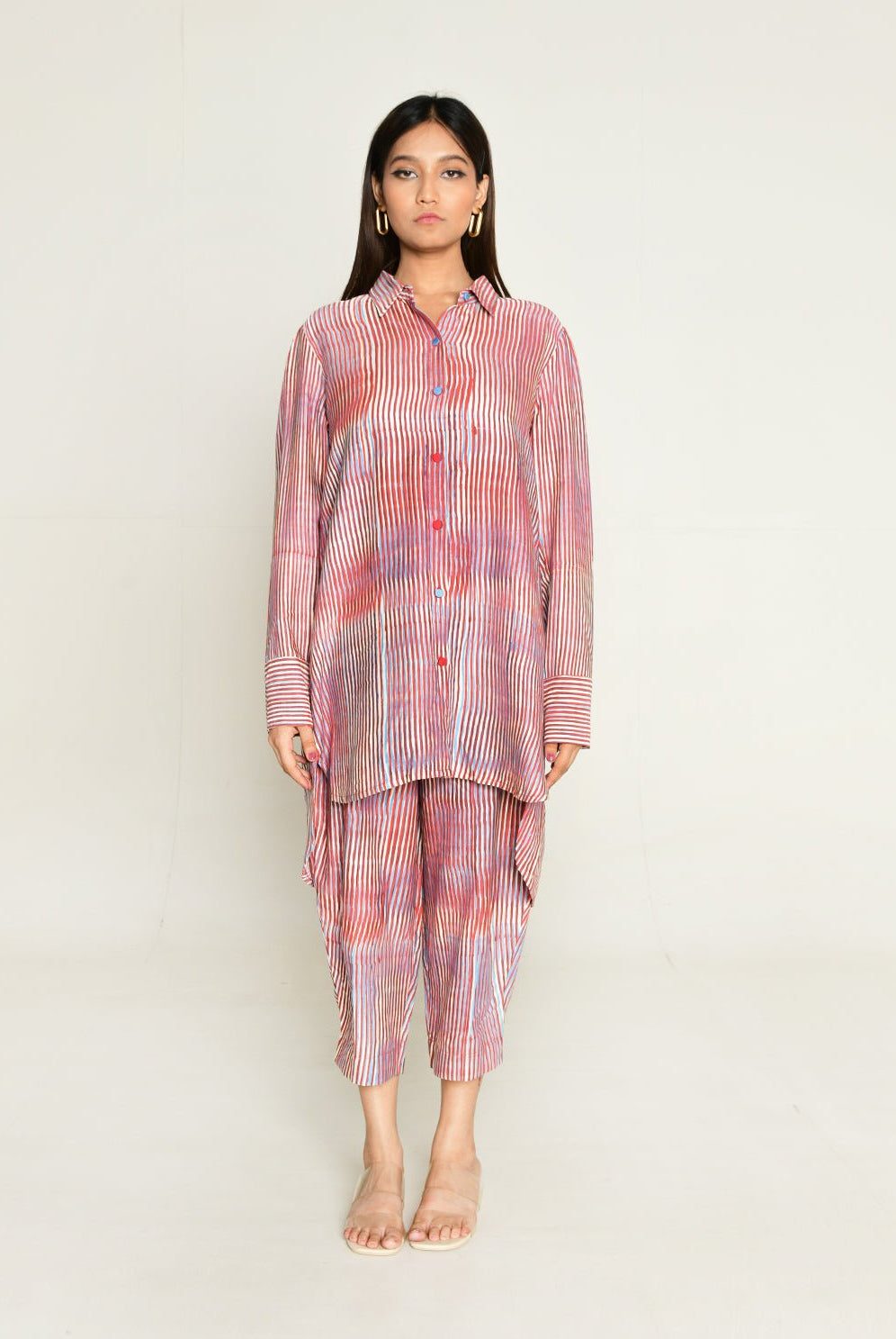 Plosky Cloud Shirt With Culottes Co-ord Set - CiceroniCo-ord SetRias Jaipur