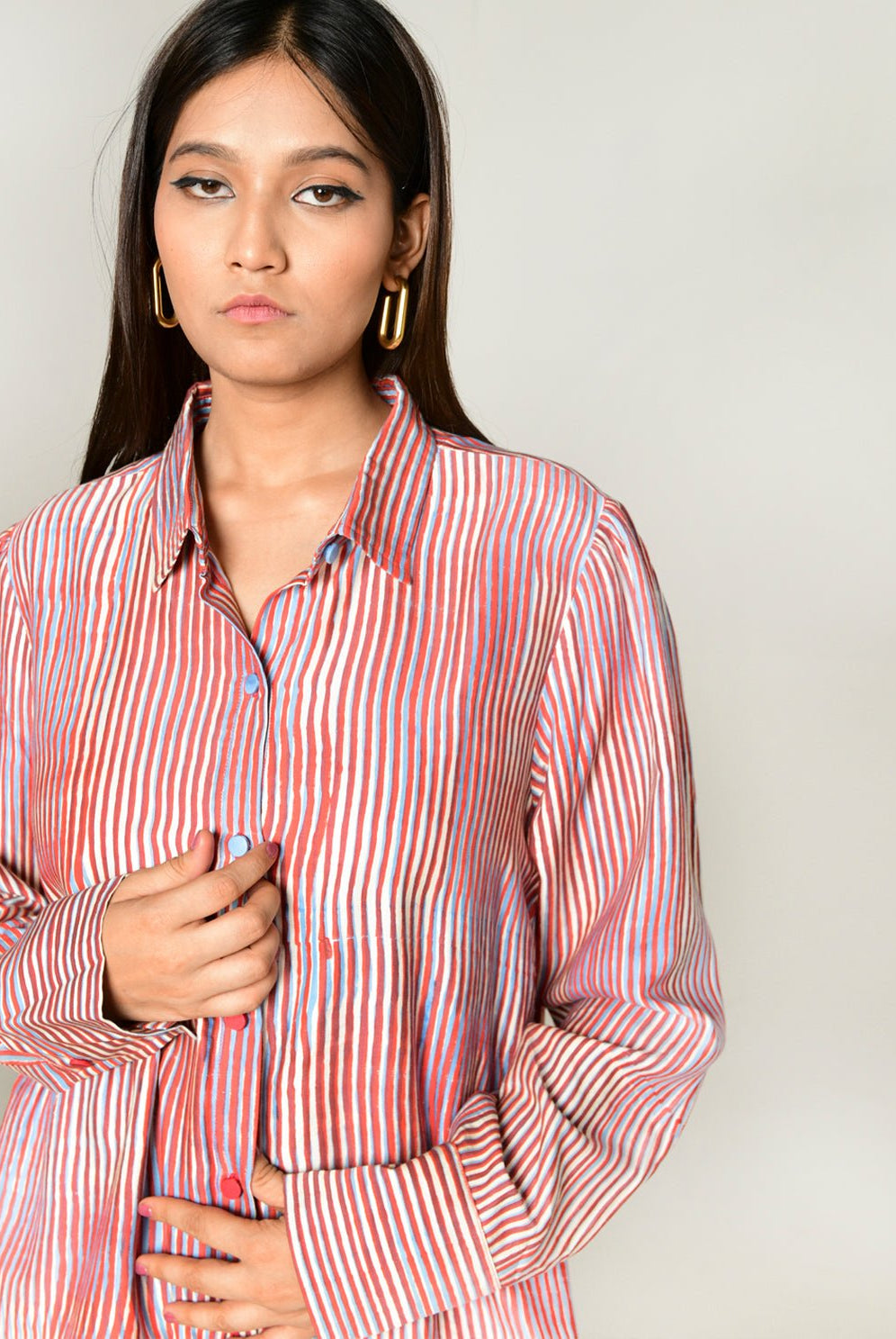 Plosky Cloud Shirt With Culottes Co-ord Set - CiceroniCo-ord SetRias Jaipur