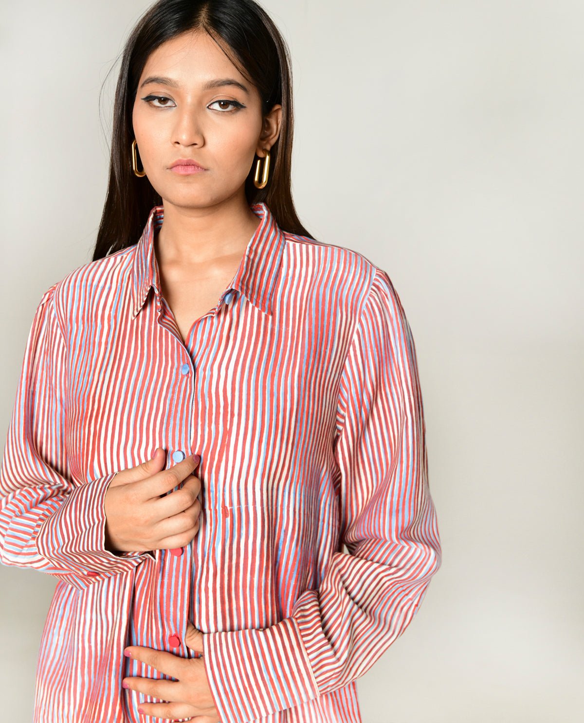 Plosky Cloud Shirt With Culottes Co-ord Set - CiceroniCo-ord SetRias Jaipur