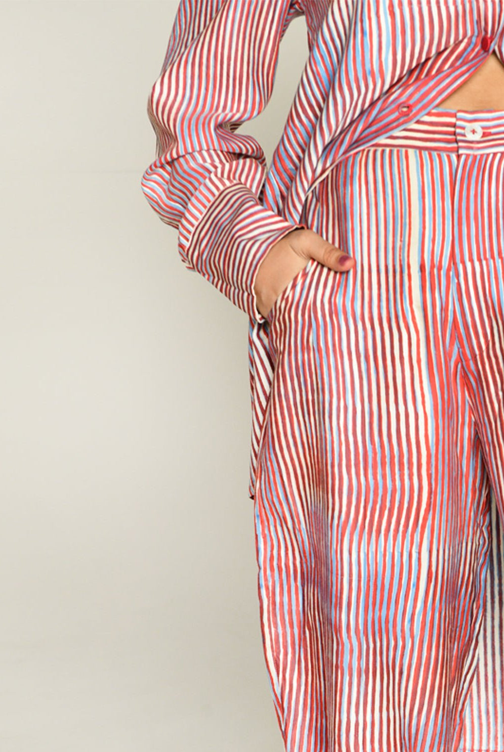 Plosky Cloud Shirt With Culottes Co-ord Set - CiceroniCo-ord SetRias Jaipur