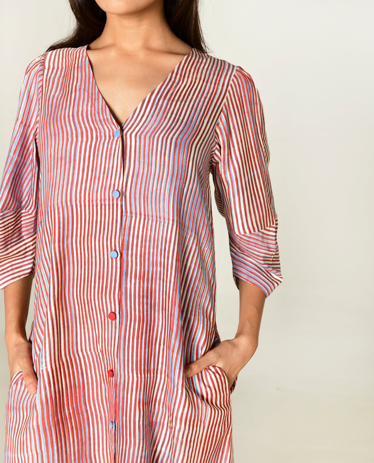 Plosky Cloud V-Neck Dress - CiceroniDressesRias Jaipur