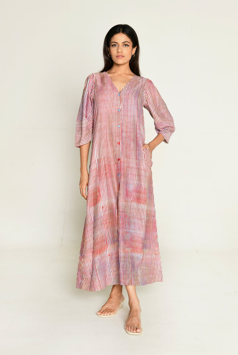 Plosky Cloud V-Neck Dress - CiceroniDressesRias Jaipur