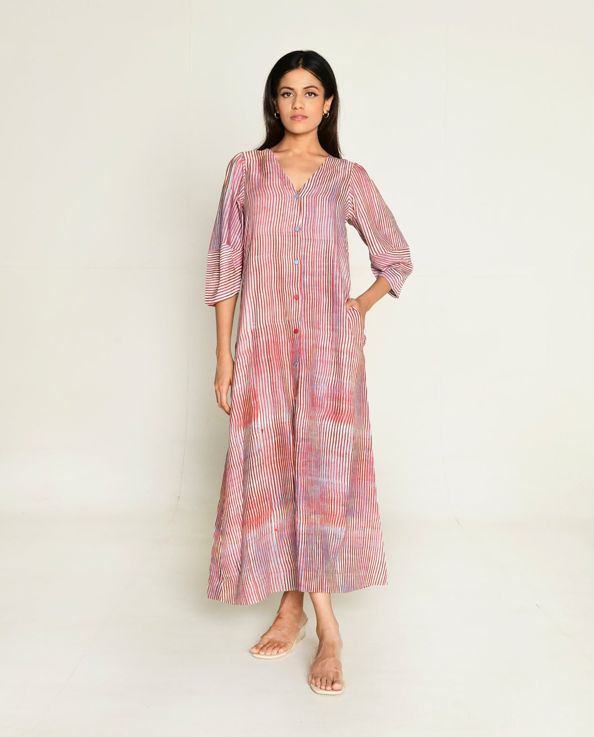 Plosky Cloud V-Neck Dress - CiceroniDressesRias Jaipur