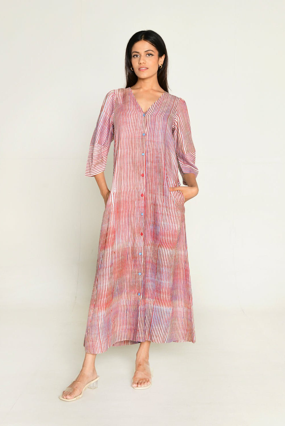 Plosky Cloud V-Neck Dress - CiceroniDressesRias Jaipur