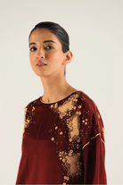 Plum Embroidered Boyfriend Kurta Set - CiceroniKurta Set, Festive WearTil