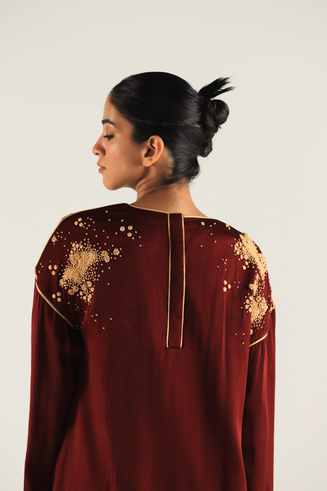 Plum Embroidered Boyfriend Kurta Set - CiceroniKurta Set, Festive WearTil