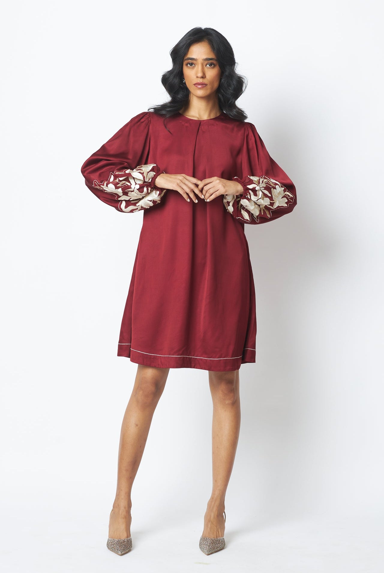 Poey - Sculpted Sleeve Shift Dress - CiceroniDressMadder Much