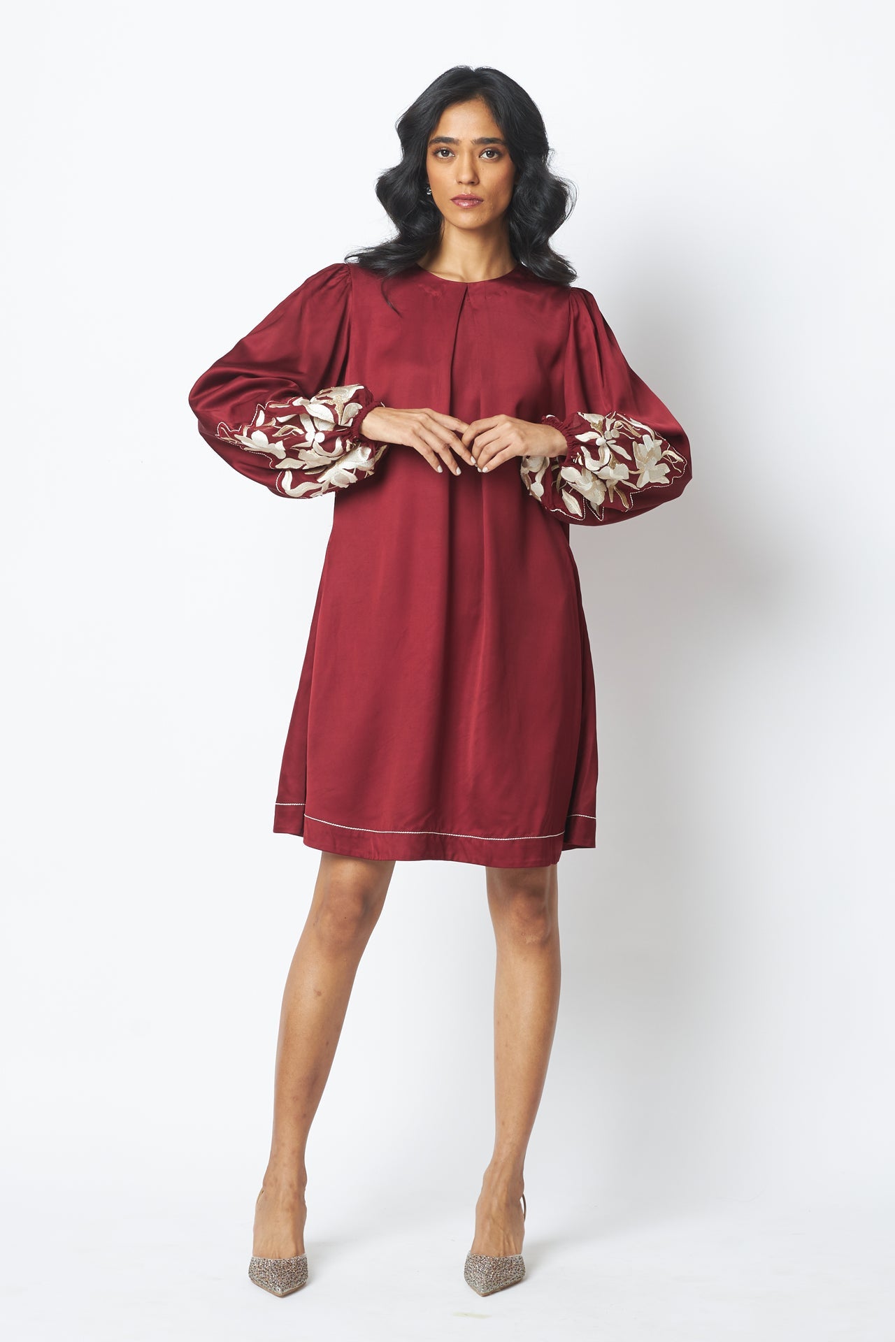 Poey - Sculpted Sleeve Shift Dress - CiceroniDressMadder Much