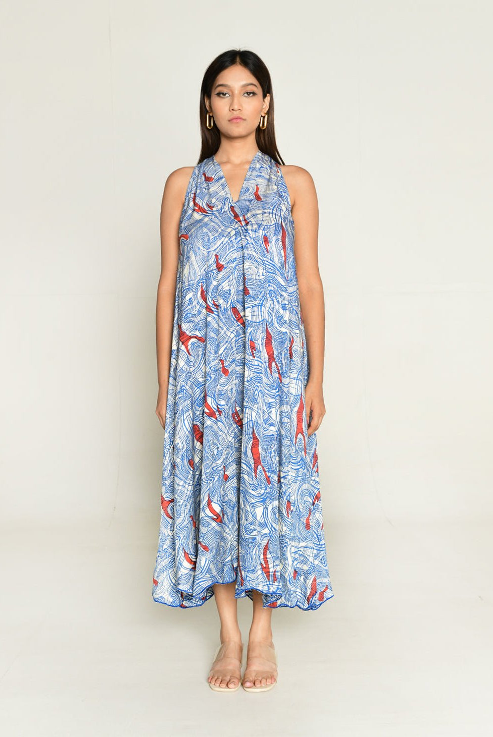 Ponzo Halter Neck Maxi Dress - CiceroniDressesRias Jaipur