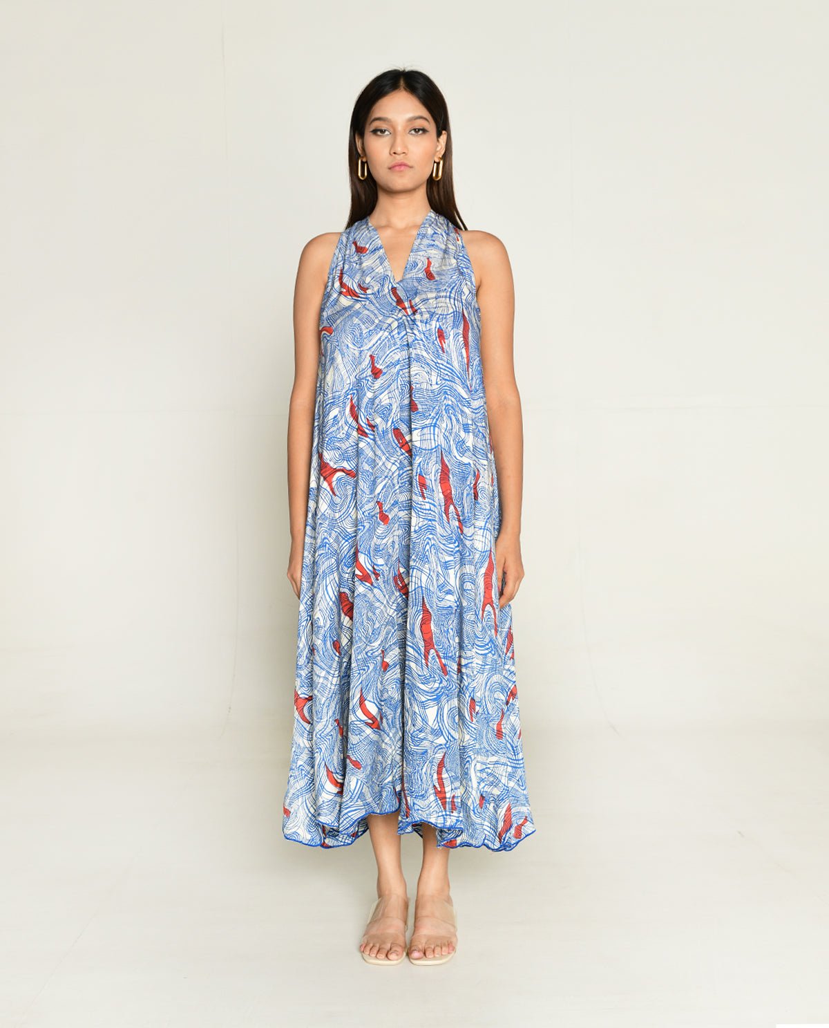 Ponzo Halter Neck Maxi Dress - CiceroniDressesRias Jaipur