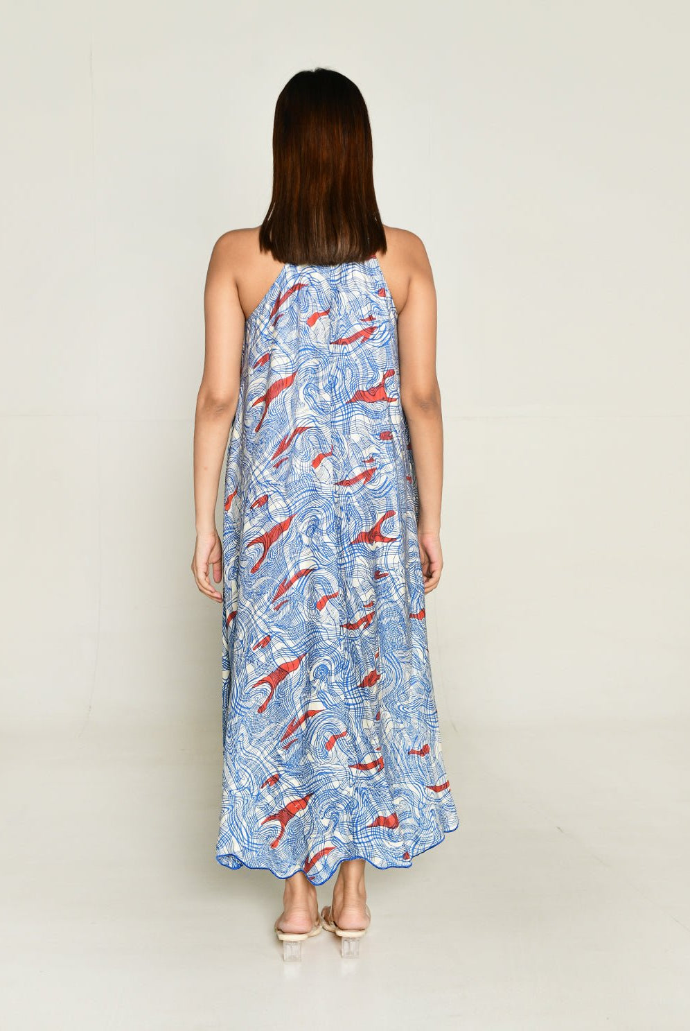 Ponzo Halter Neck Maxi Dress - CiceroniDressesRias Jaipur