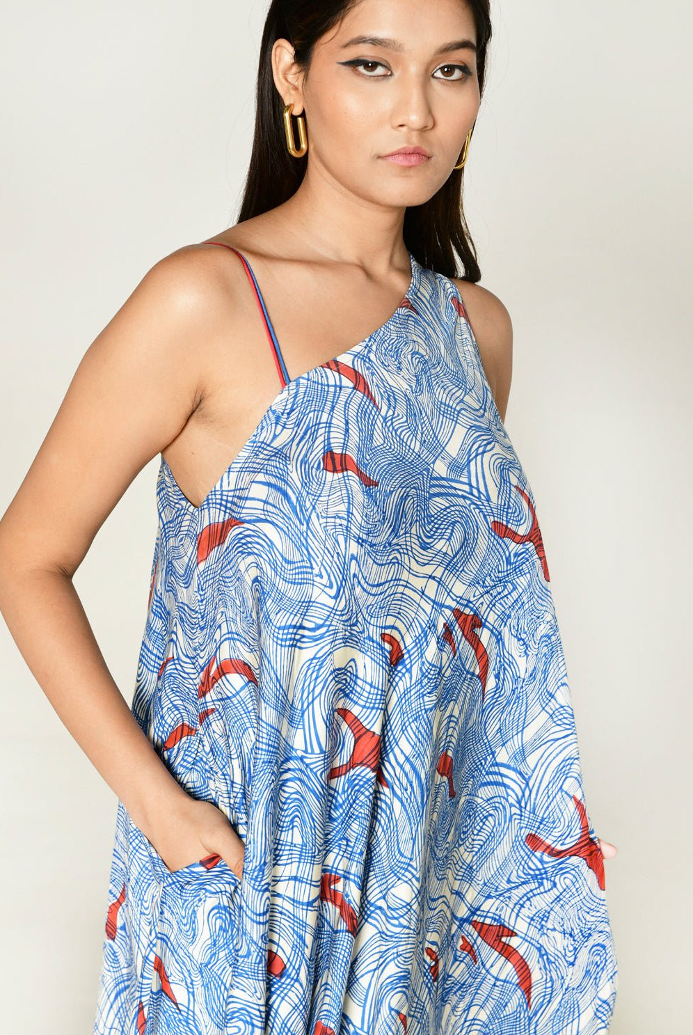 Ponzo One Shoulder Maxi Dress - CiceroniDressesRias Jaipur