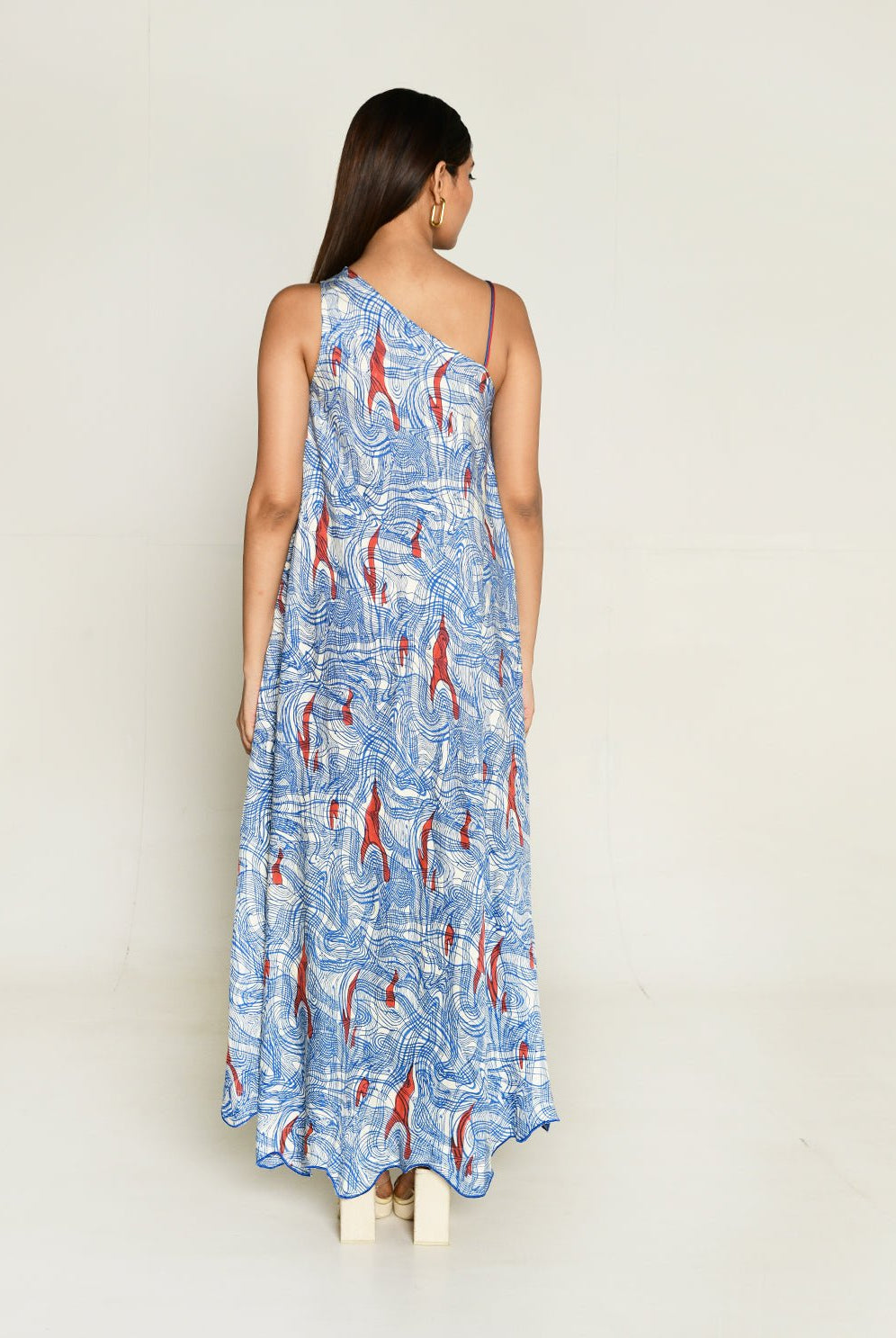 Ponzo One Shoulder Maxi Dress - CiceroniDressesRias Jaipur