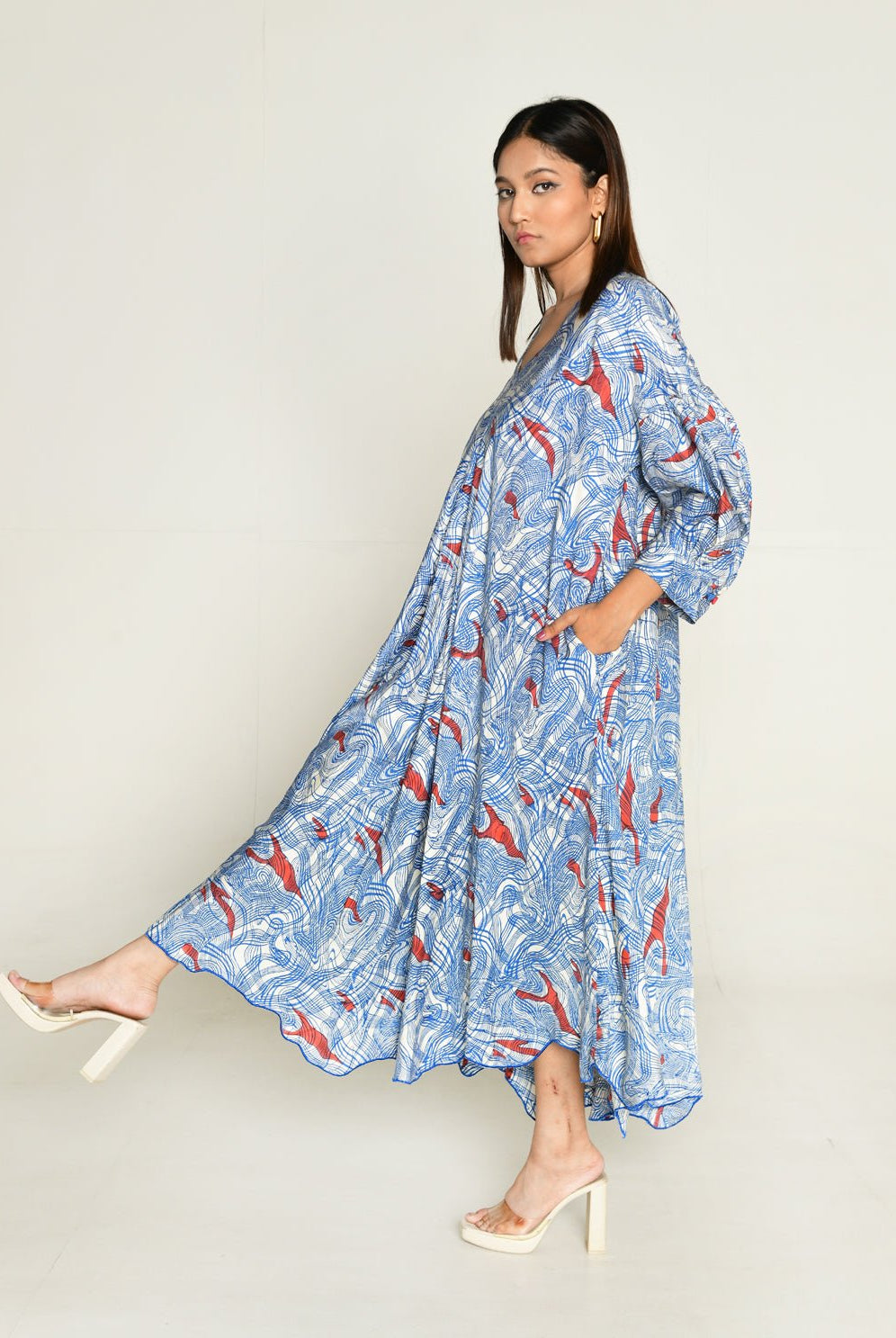 Ponzo Puff Sleeve Dress - CiceroniDressesRias Jaipur
