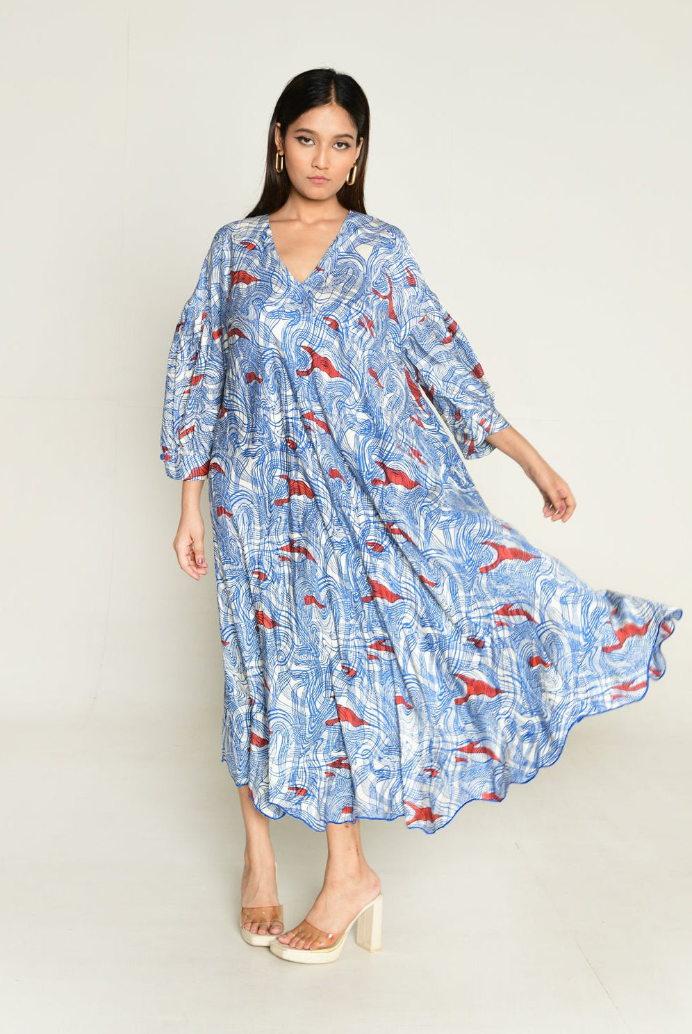 Ponzo Puff Sleeve Dress - CiceroniDressesRias Jaipur