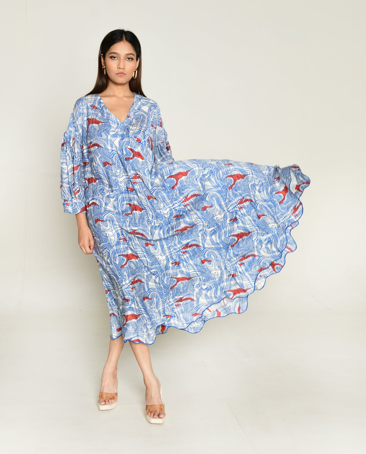 Ponzo Puff Sleeve Dress - CiceroniDressesRias Jaipur
