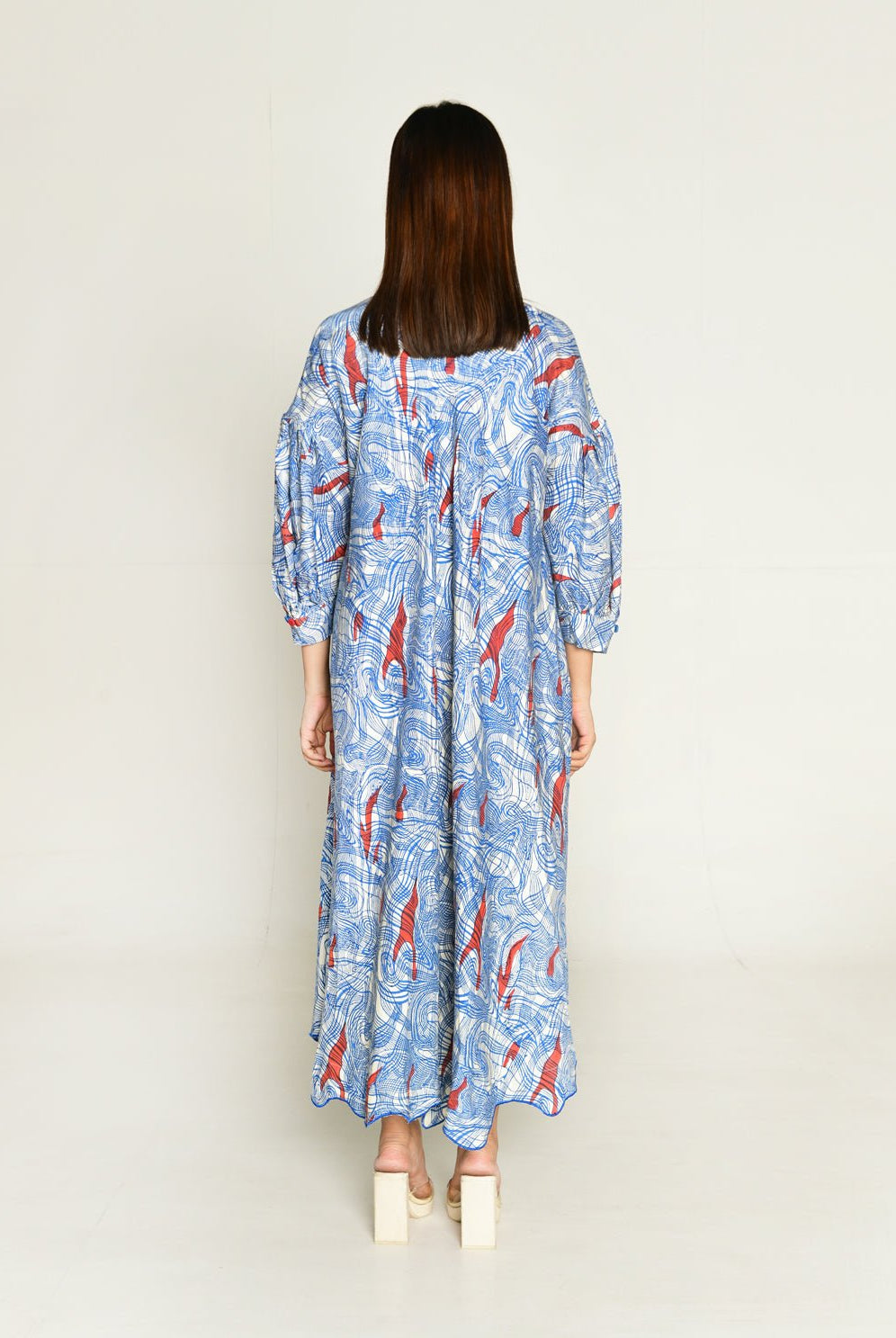 Ponzo Puff Sleeve Dress - CiceroniDressesRias Jaipur