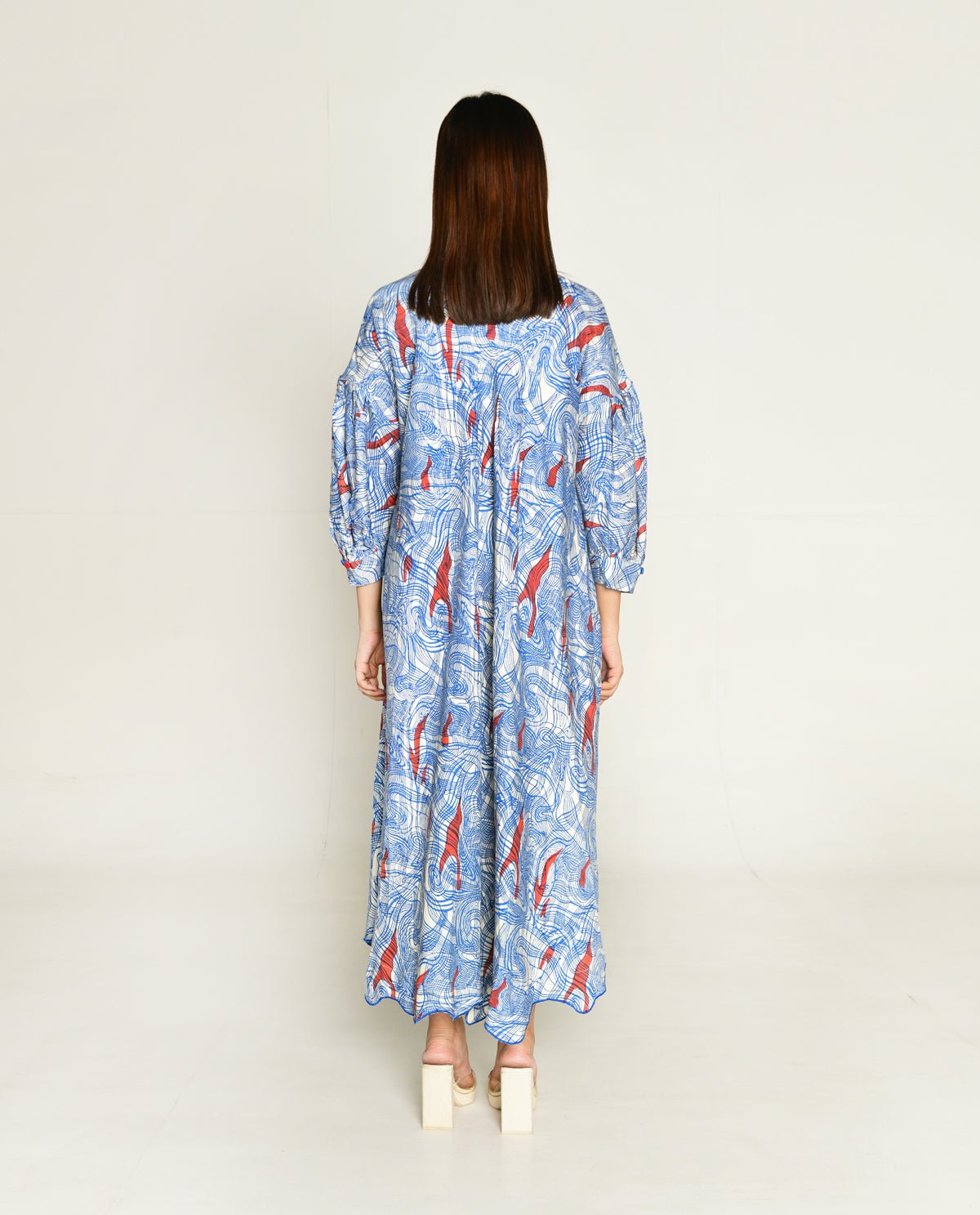 Ponzo Puff Sleeve Dress - CiceroniDressesRias Jaipur